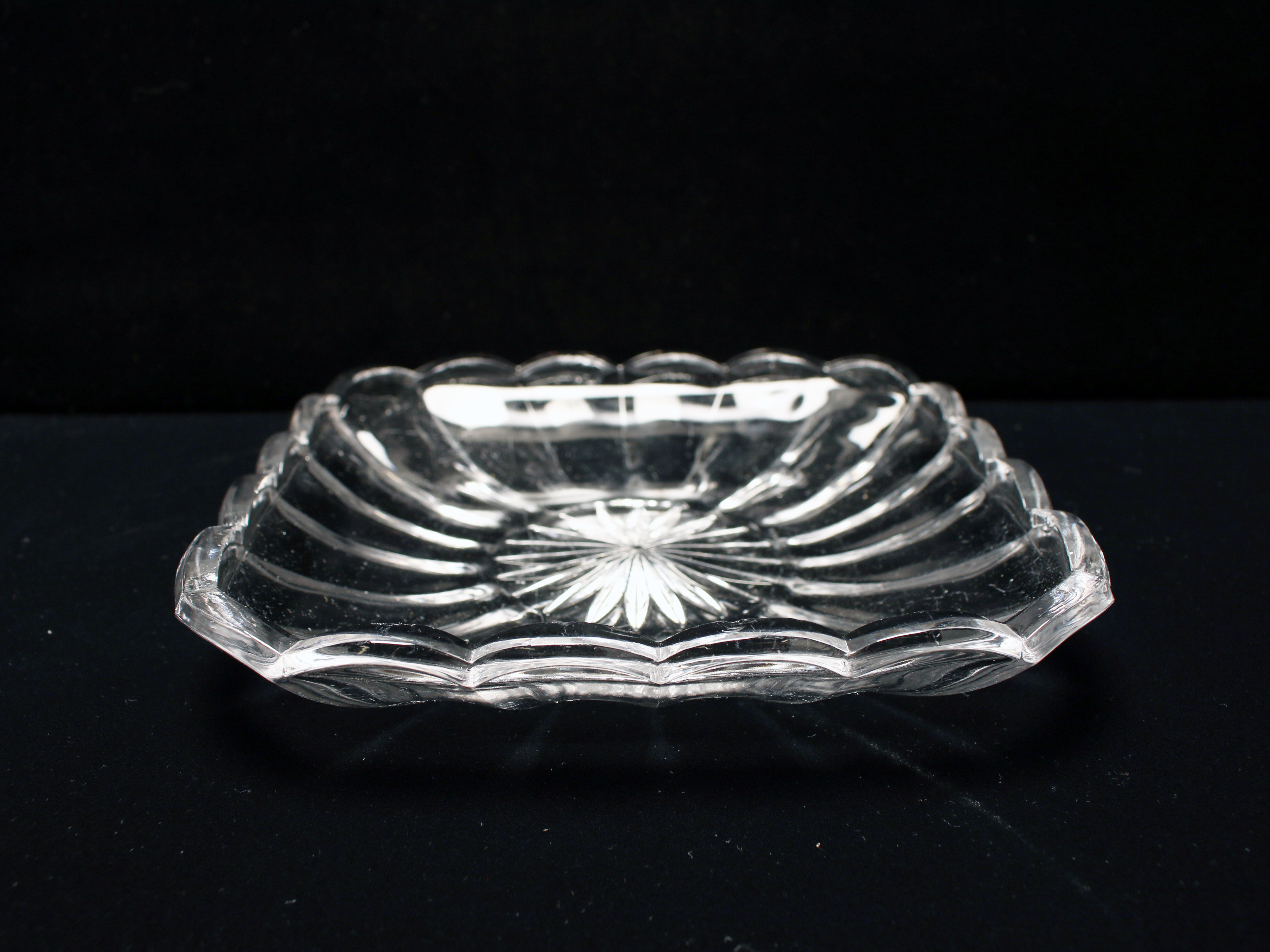 Glass Serving Bowl & Tray W Dishes  image 4