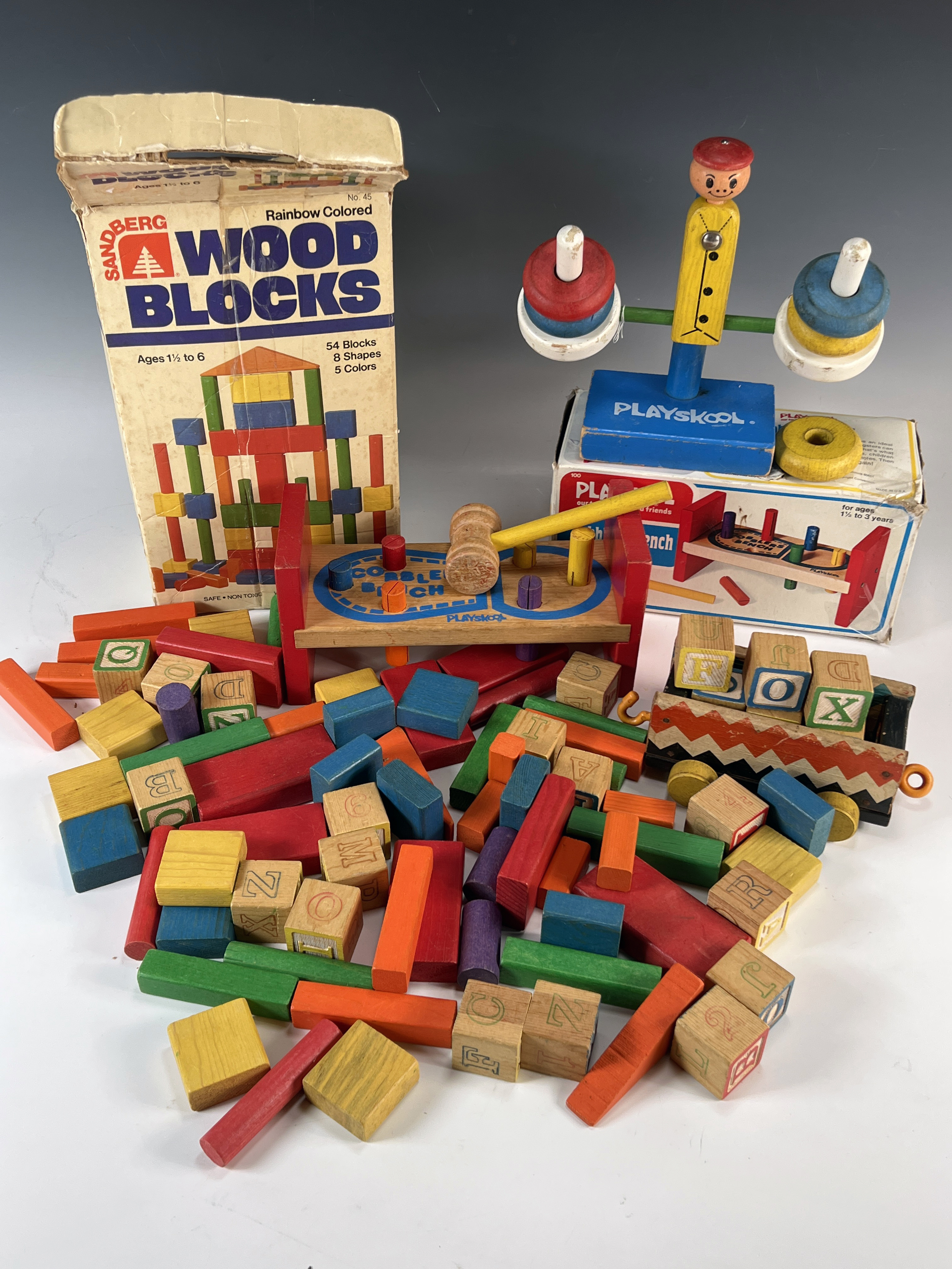 Vintage Fisher Price Playskool Tinkertoys Wooden Toys image 3
