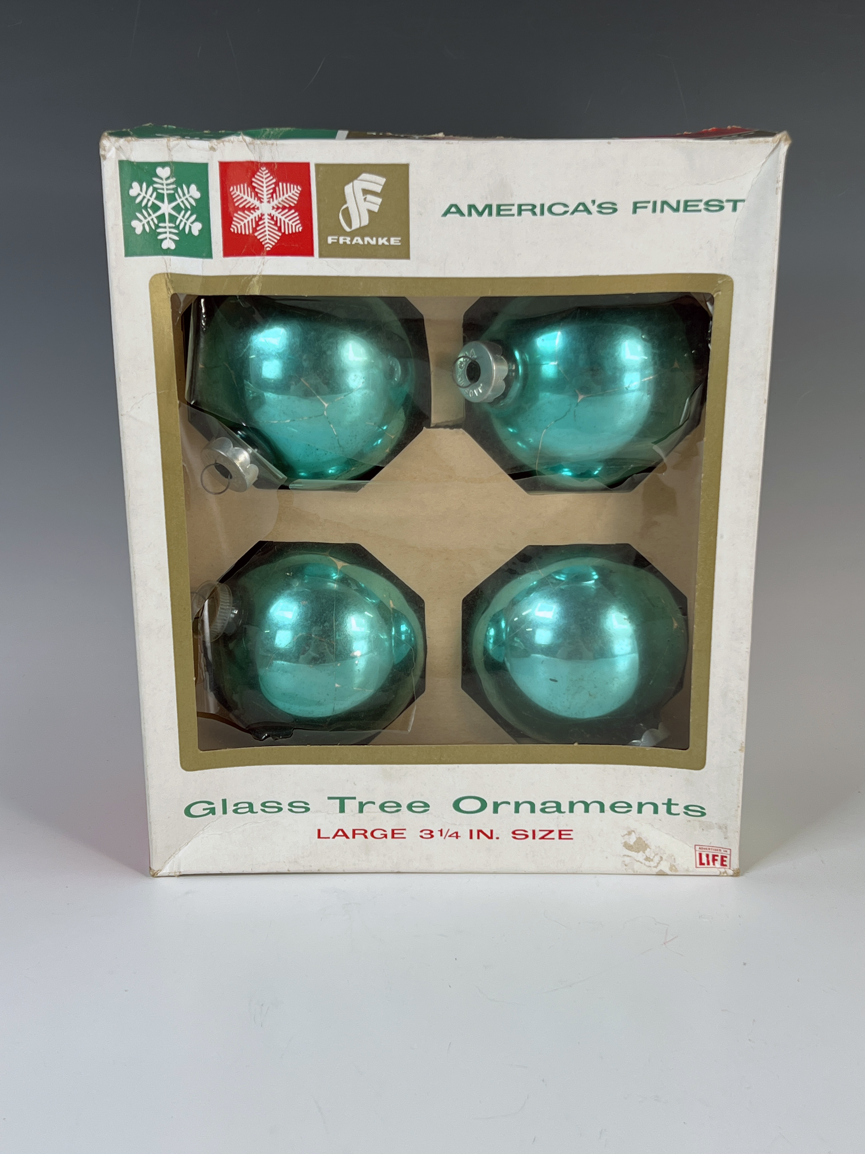 Vintage Glass Ornaments In Box image 2