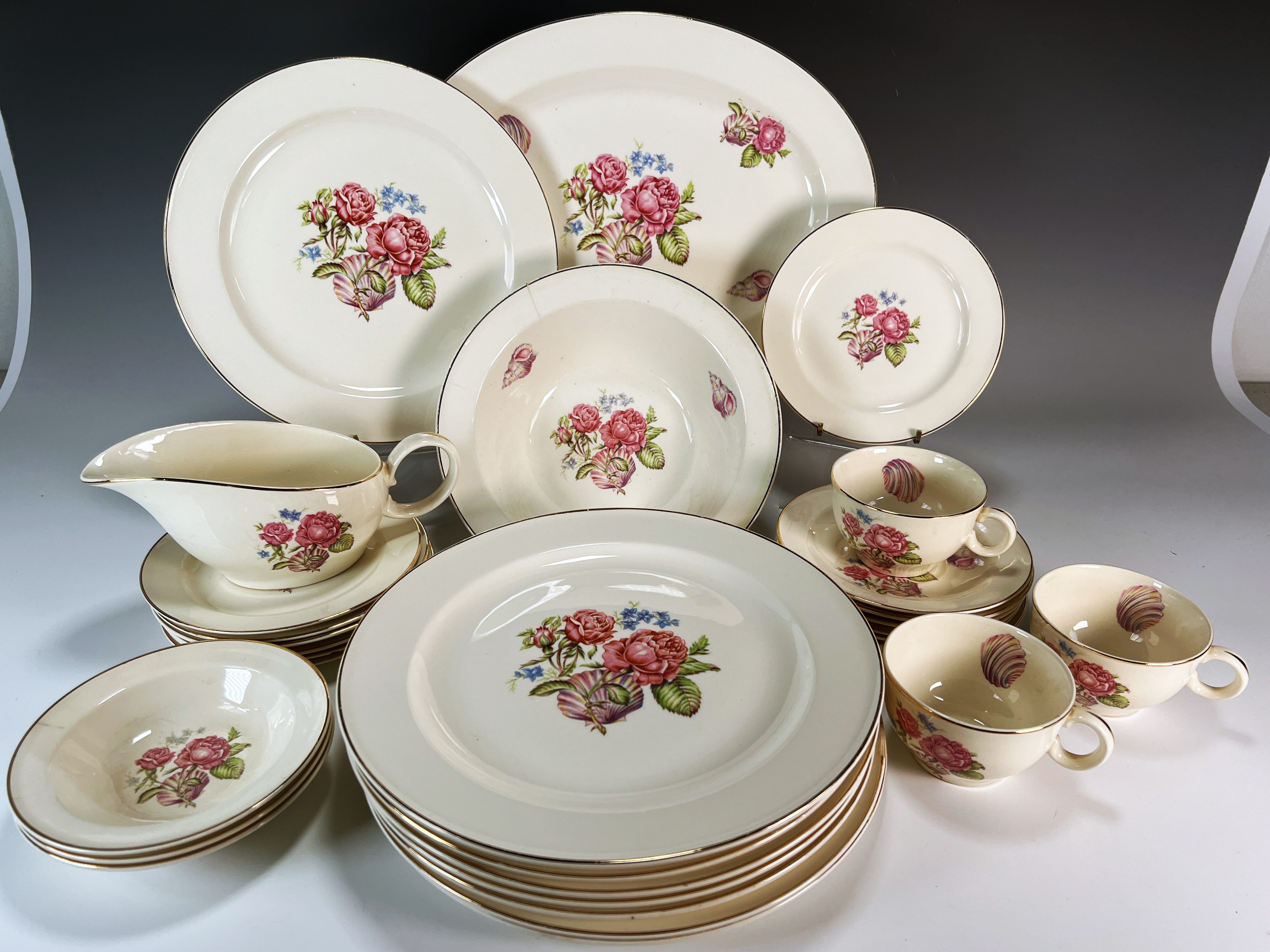 Edwin M. Knowles Floral China image 1