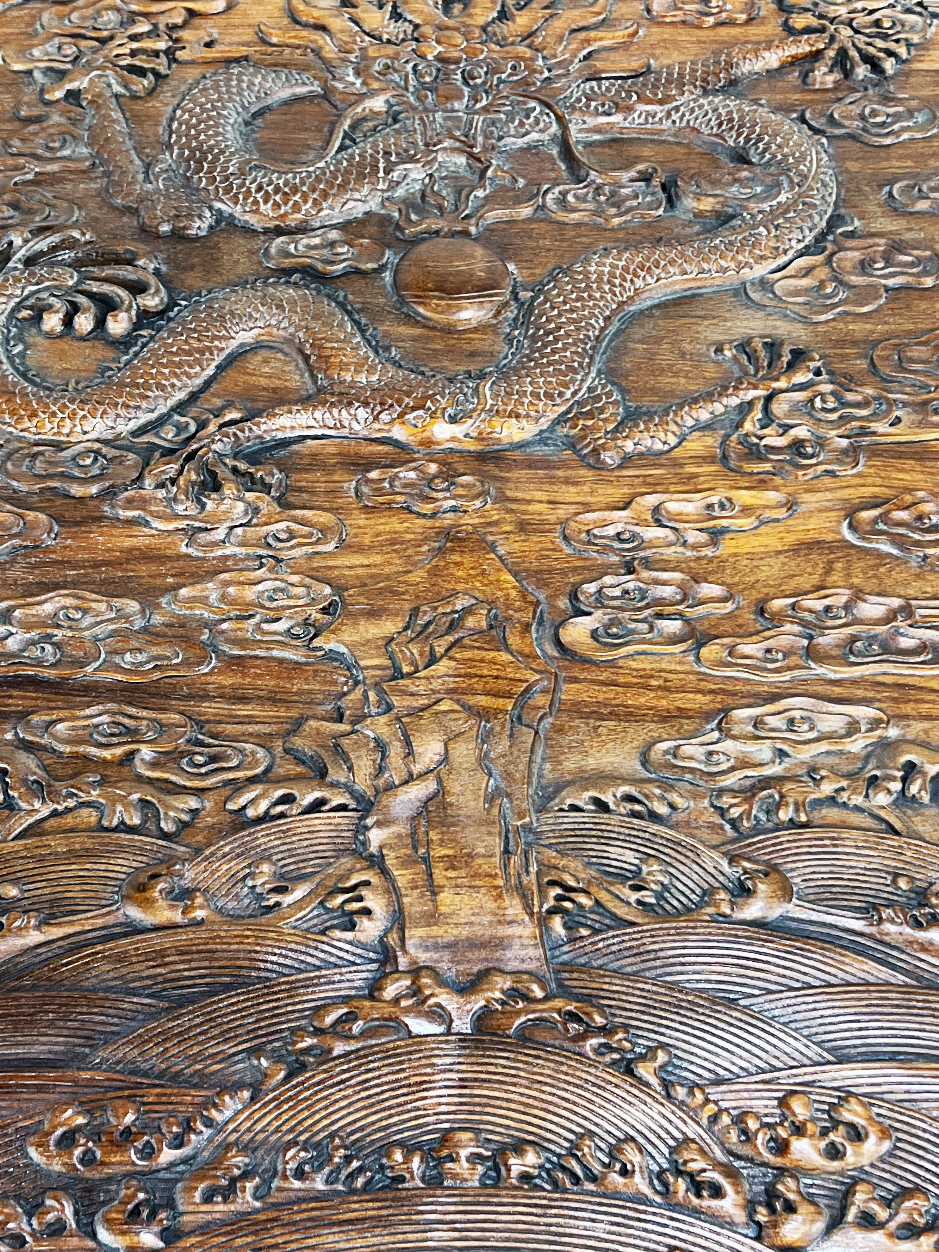 Exquisite Chinese Huanghuali Dragon Table With Detailed Carving image 2