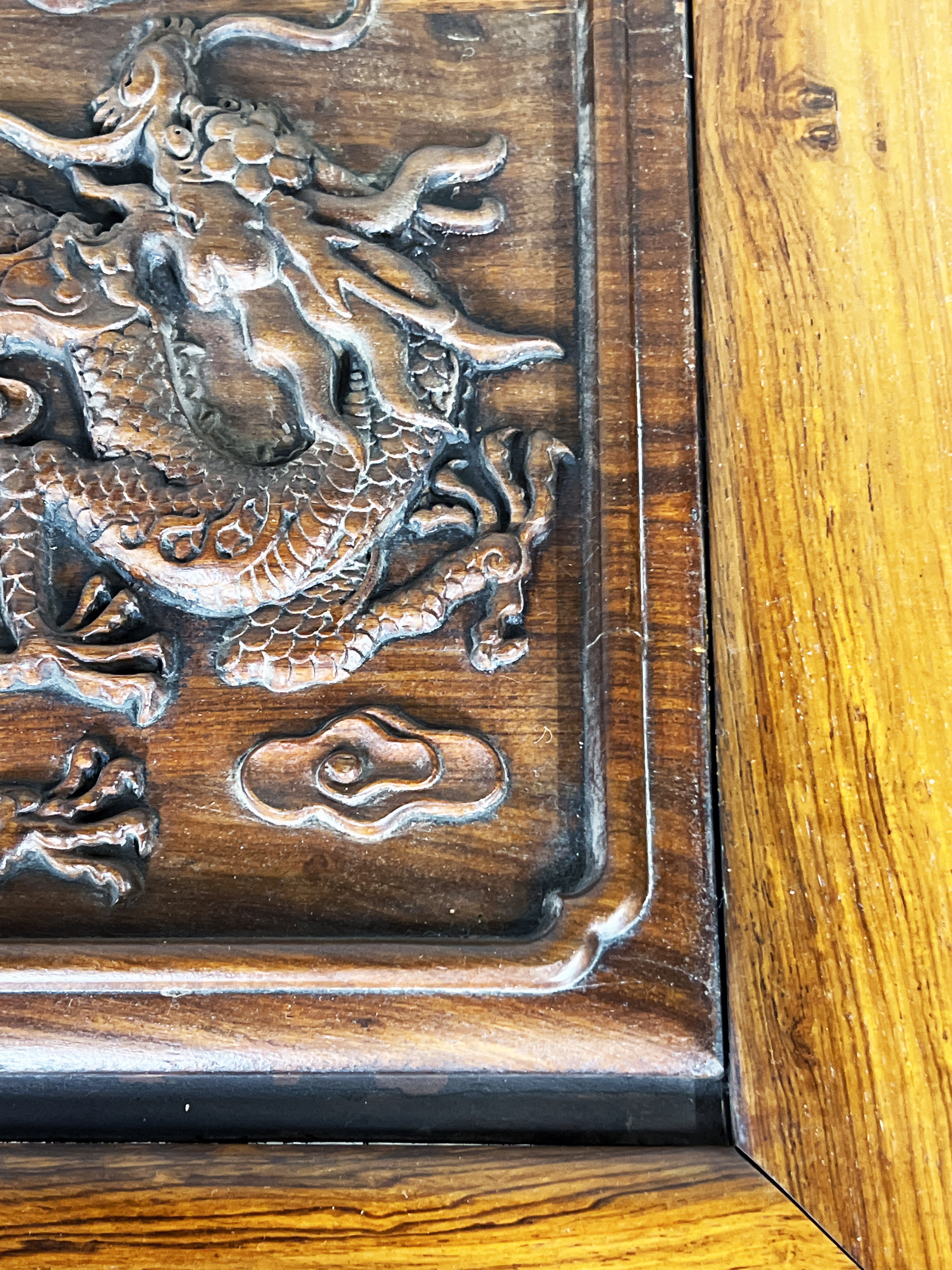 Exquisite Chinese Huanghuali Dragon Table With Detailed Carving image 7