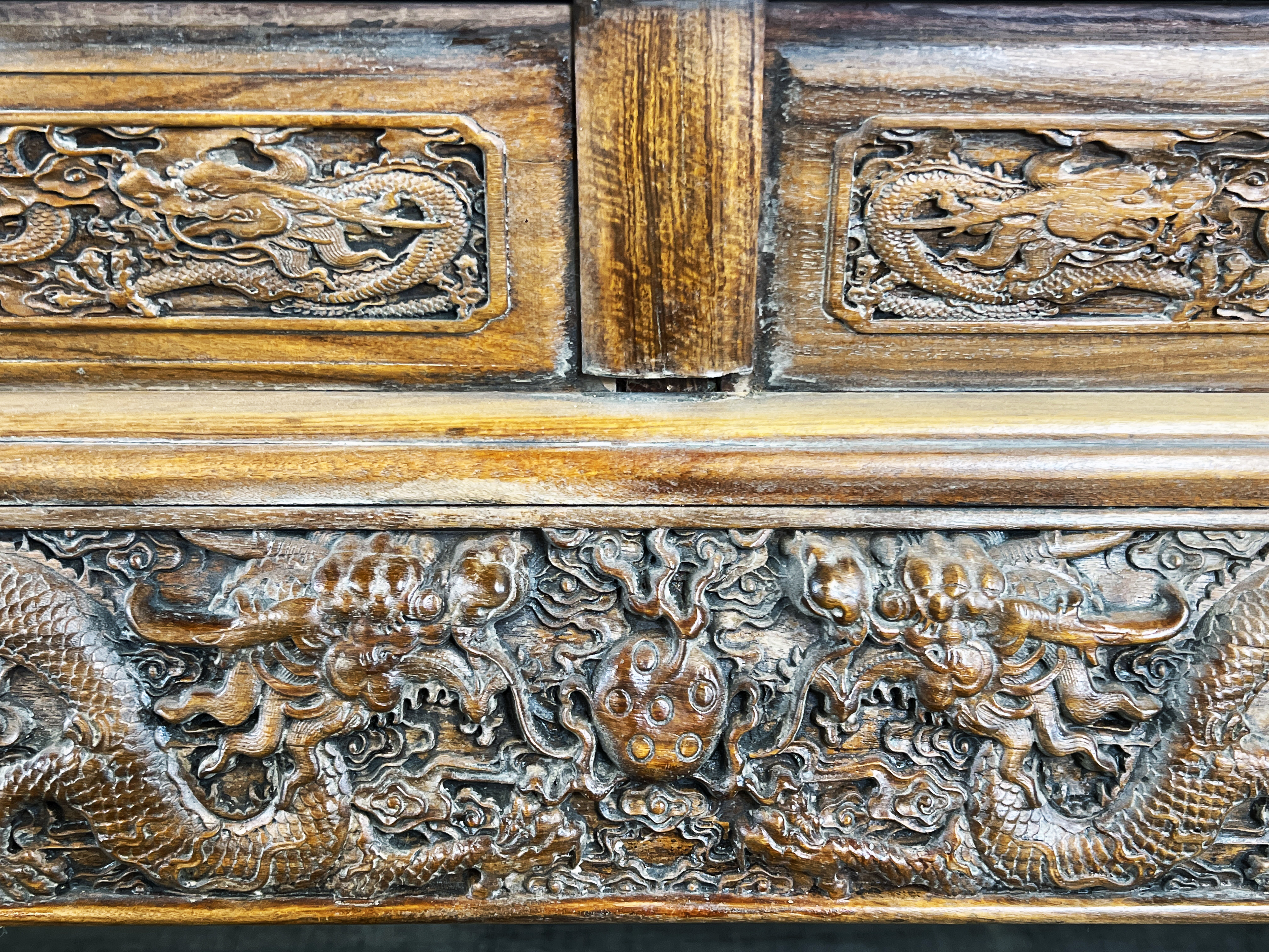 Exquisite Chinese Huanghuali Dragon Table With Detailed Carving image 8