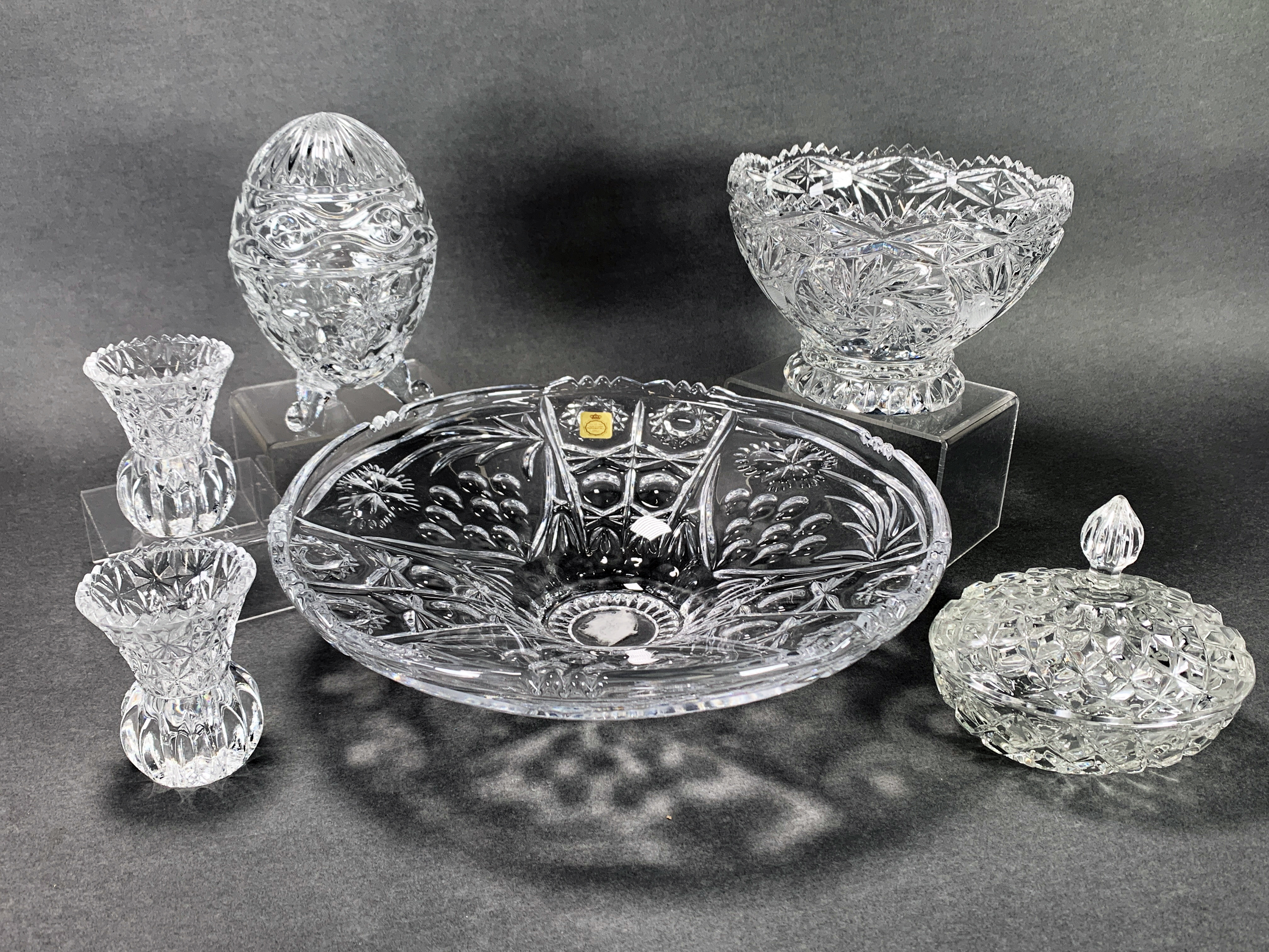 Glass And Crystal Serving Decorative Lot image 1