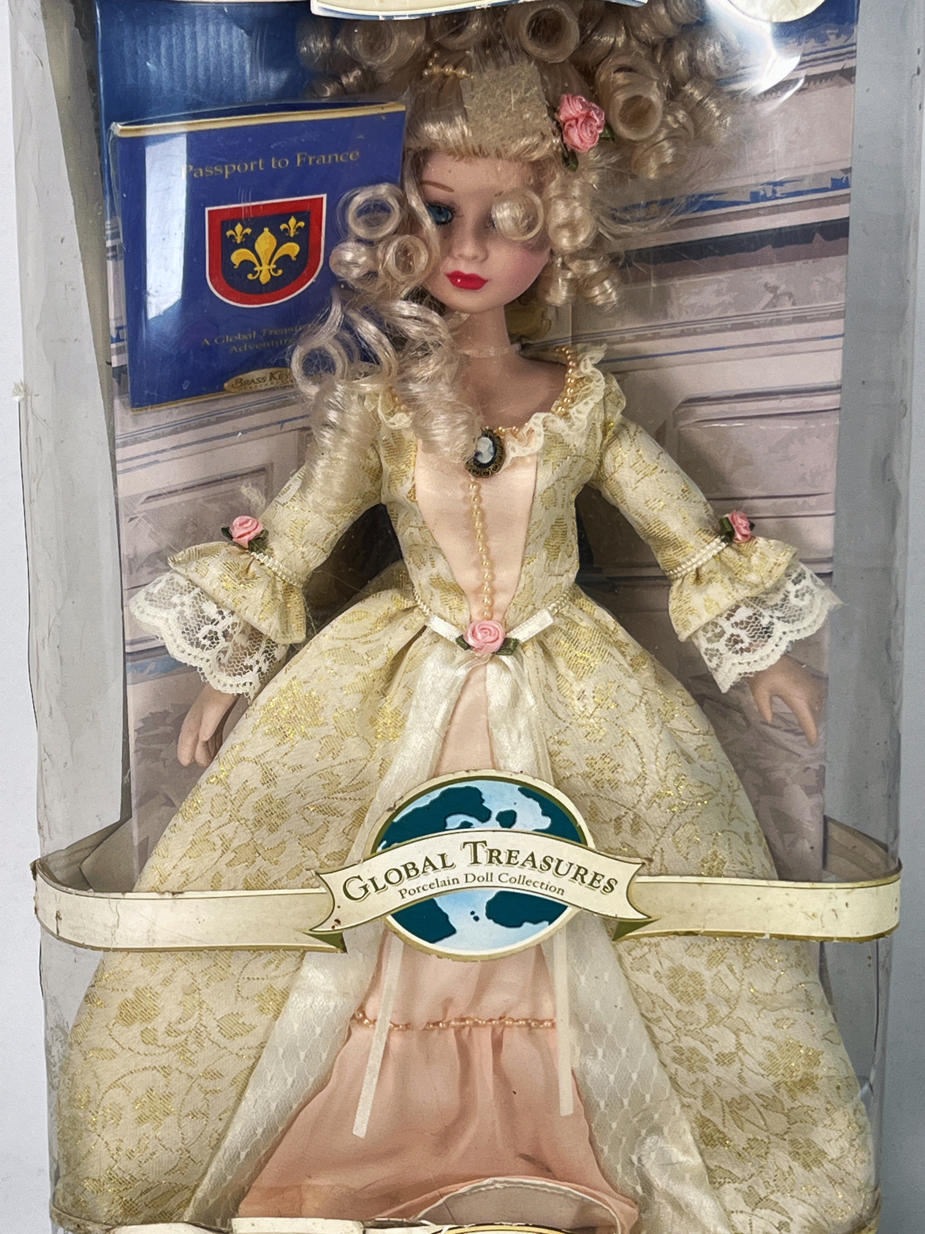 Brass Key Keepsakes Global Treasures Porcelain France Doll In Box image 1