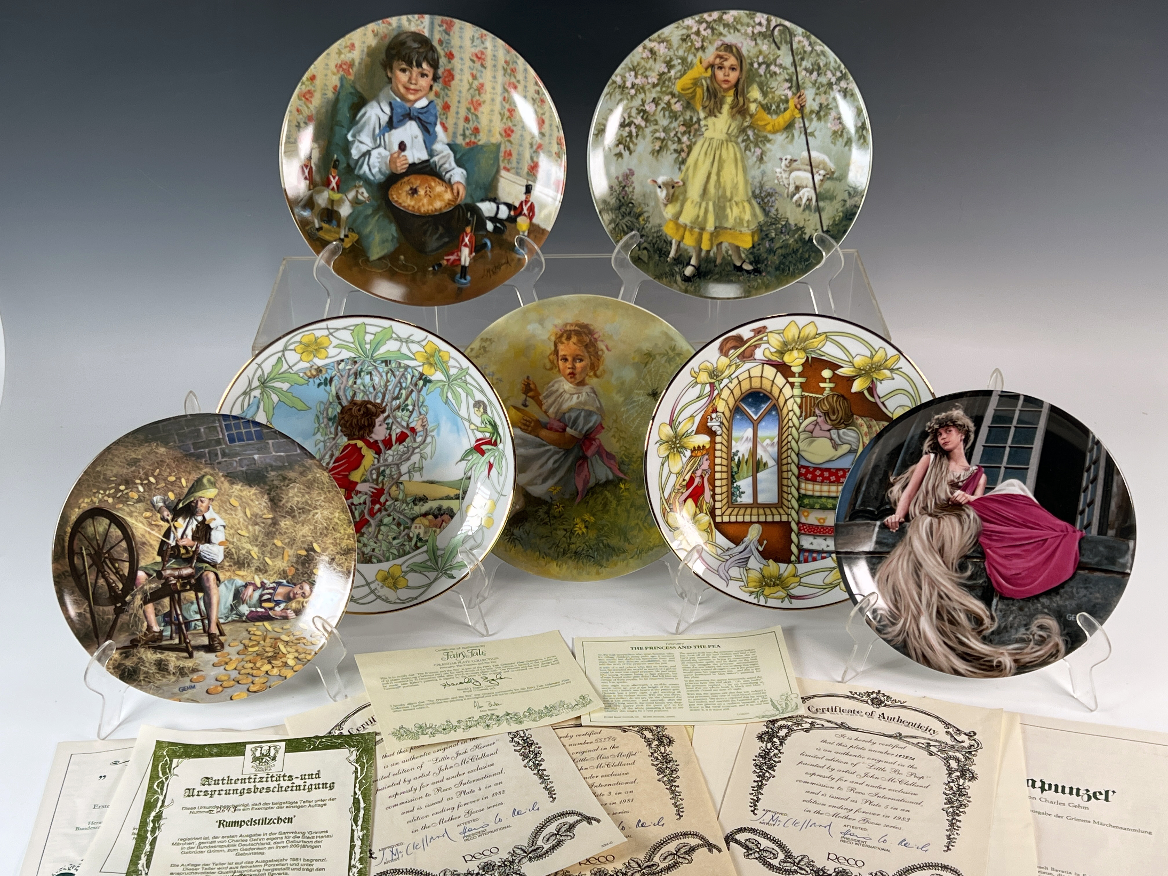 Nursery Rhymes Collector Plates With Coas image 1