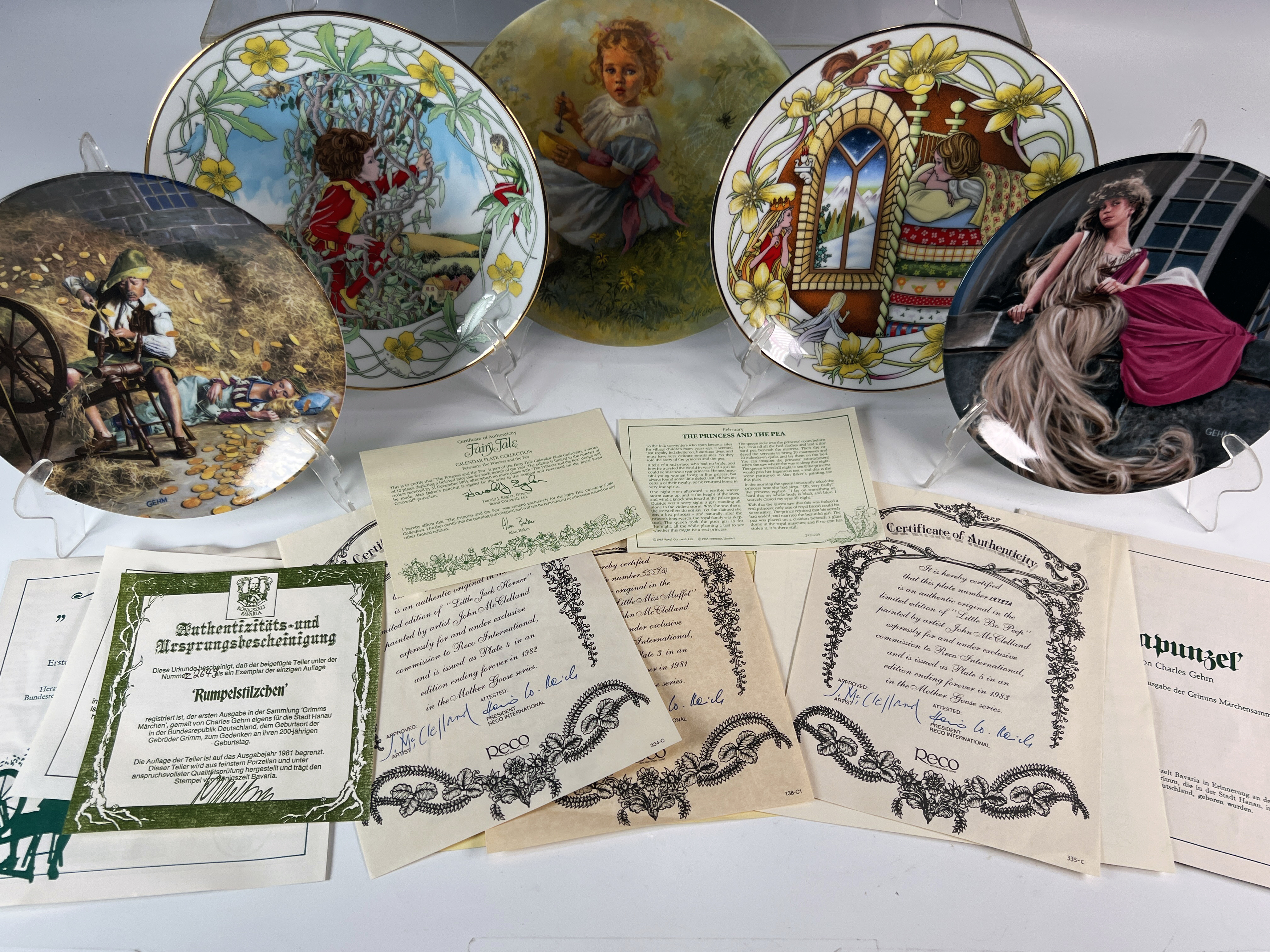 Nursery Rhymes Collector Plates With Coas image 2