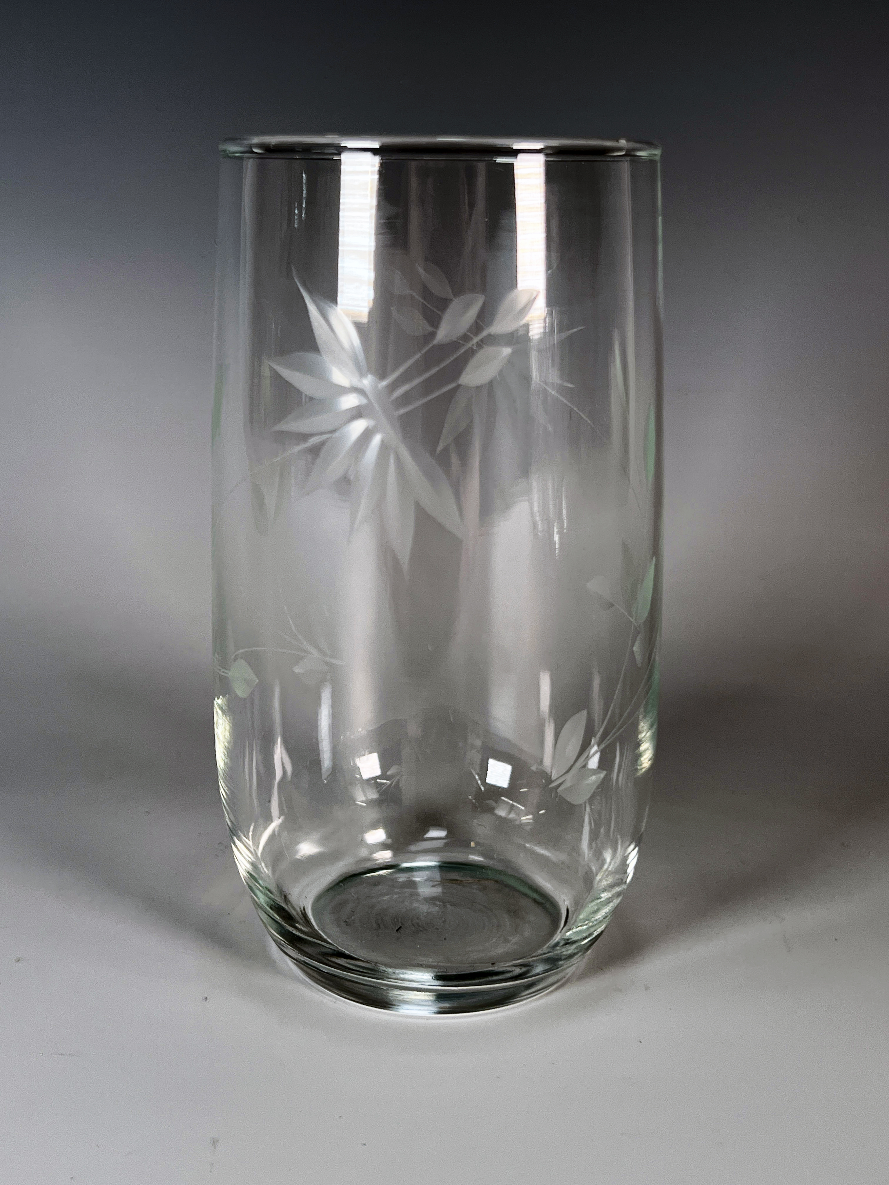 Etched Glass Pitcher & 6 Juice Glasses image 4
