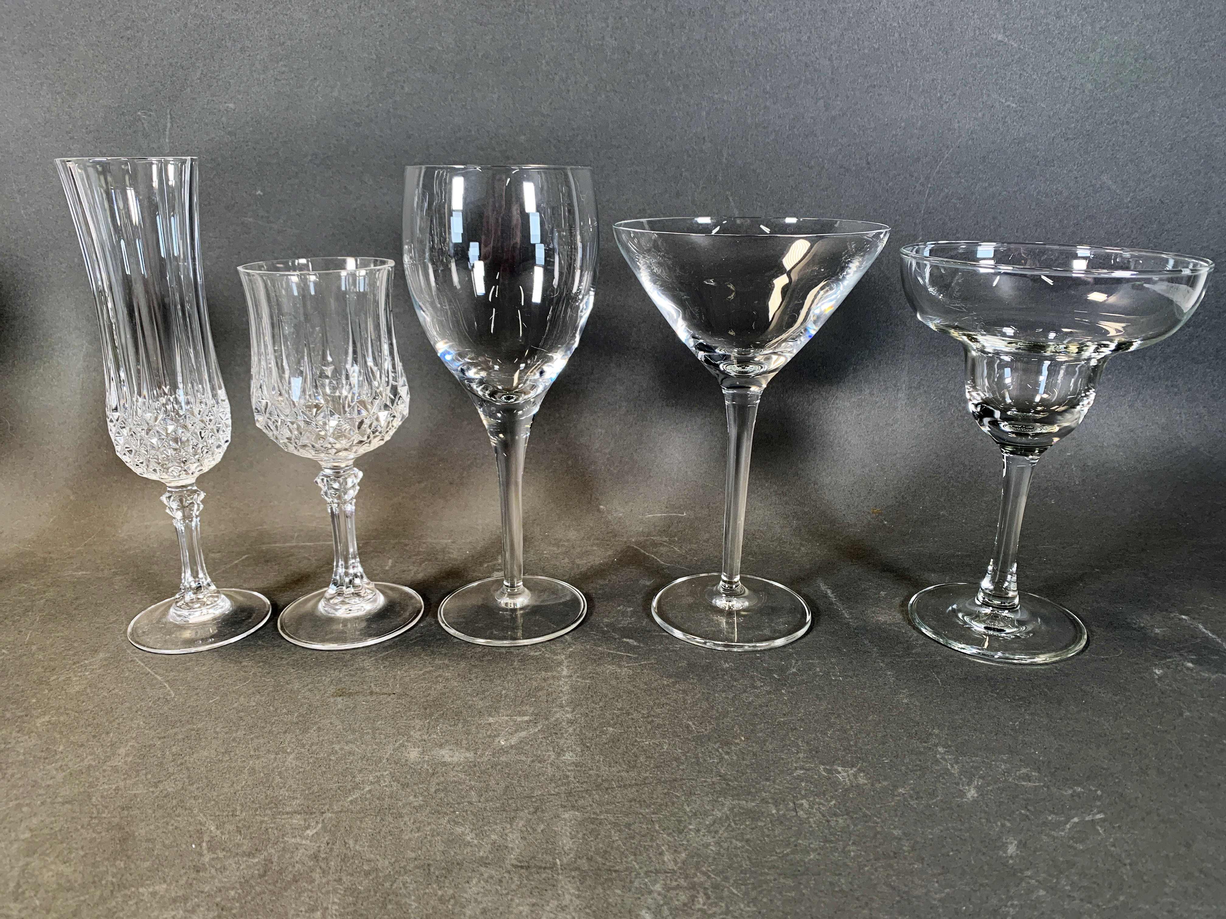 Large Lot Of Crystal And Glass Stemware  image 3