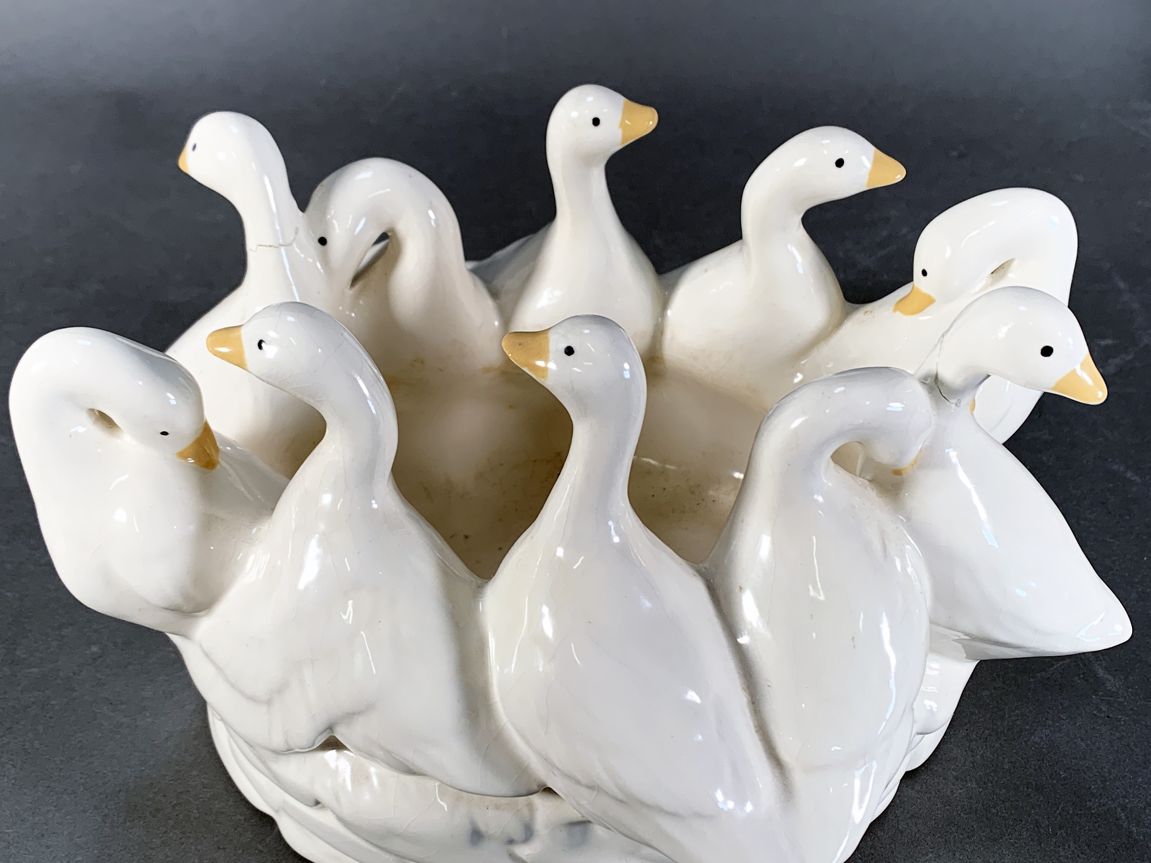Lot Of 7 Porcelain Swans image 4