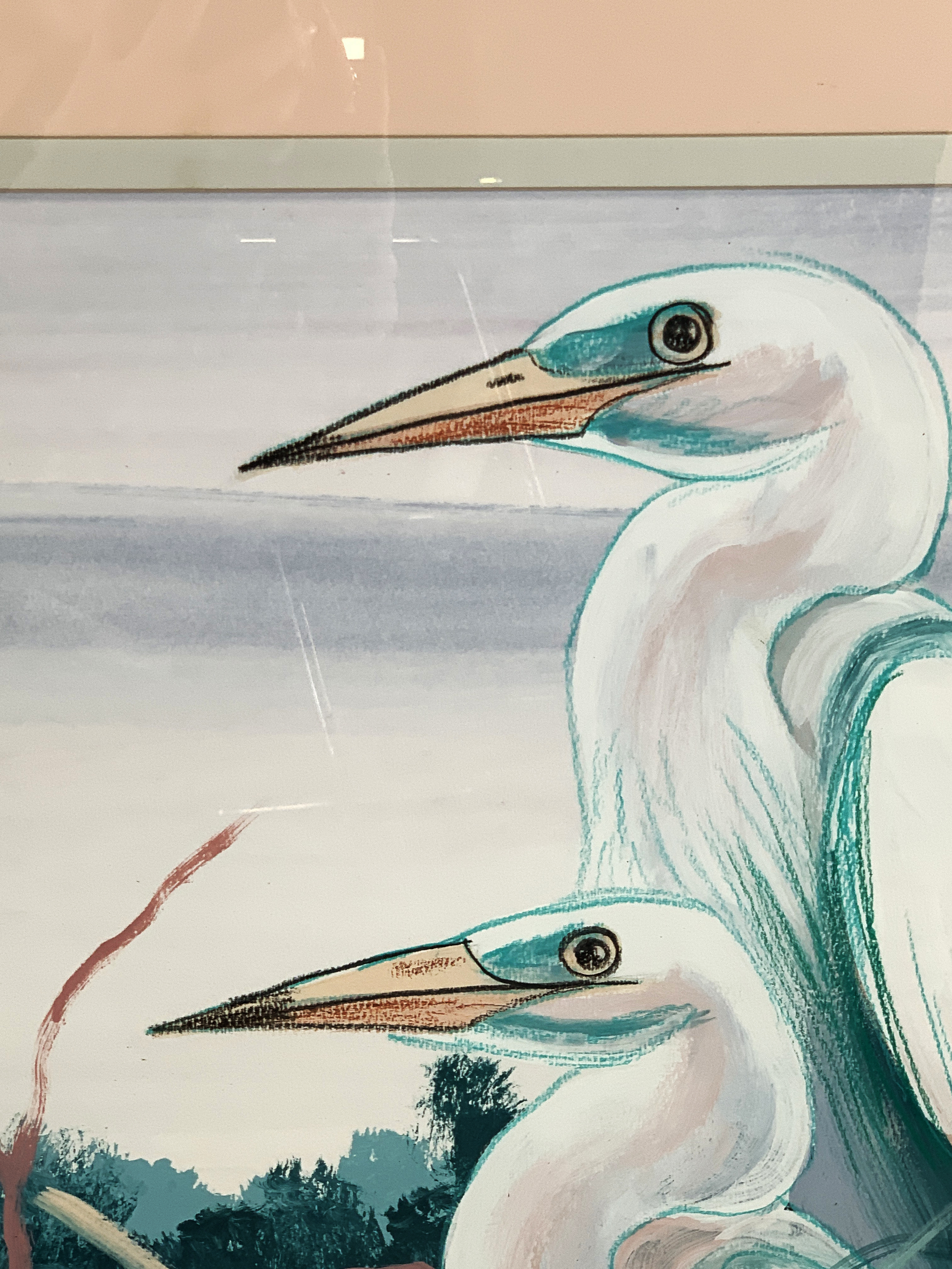 Pair Of Original Egret Paintings image 4