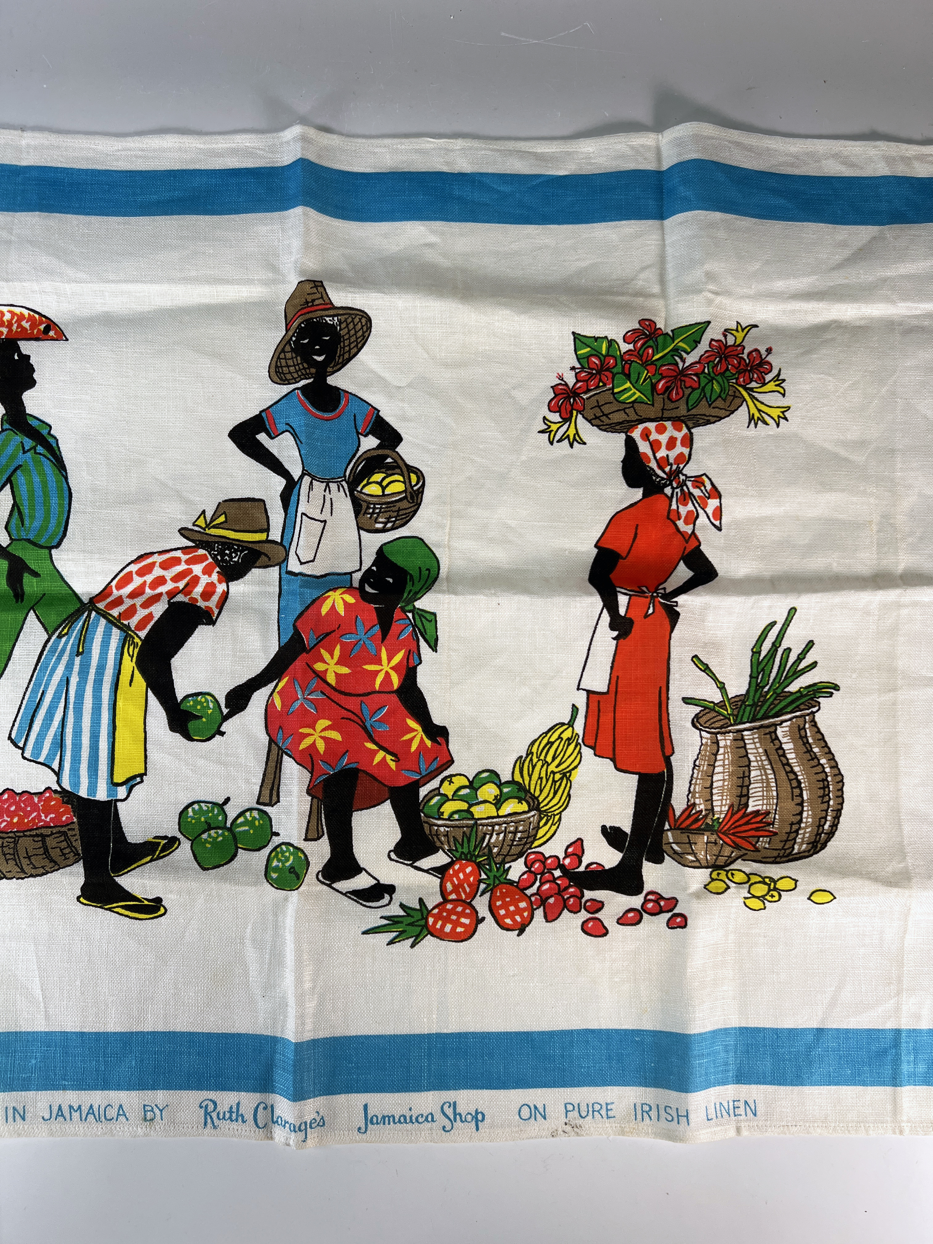 Hand Printed Jamaican Linen Dish Towel image 2