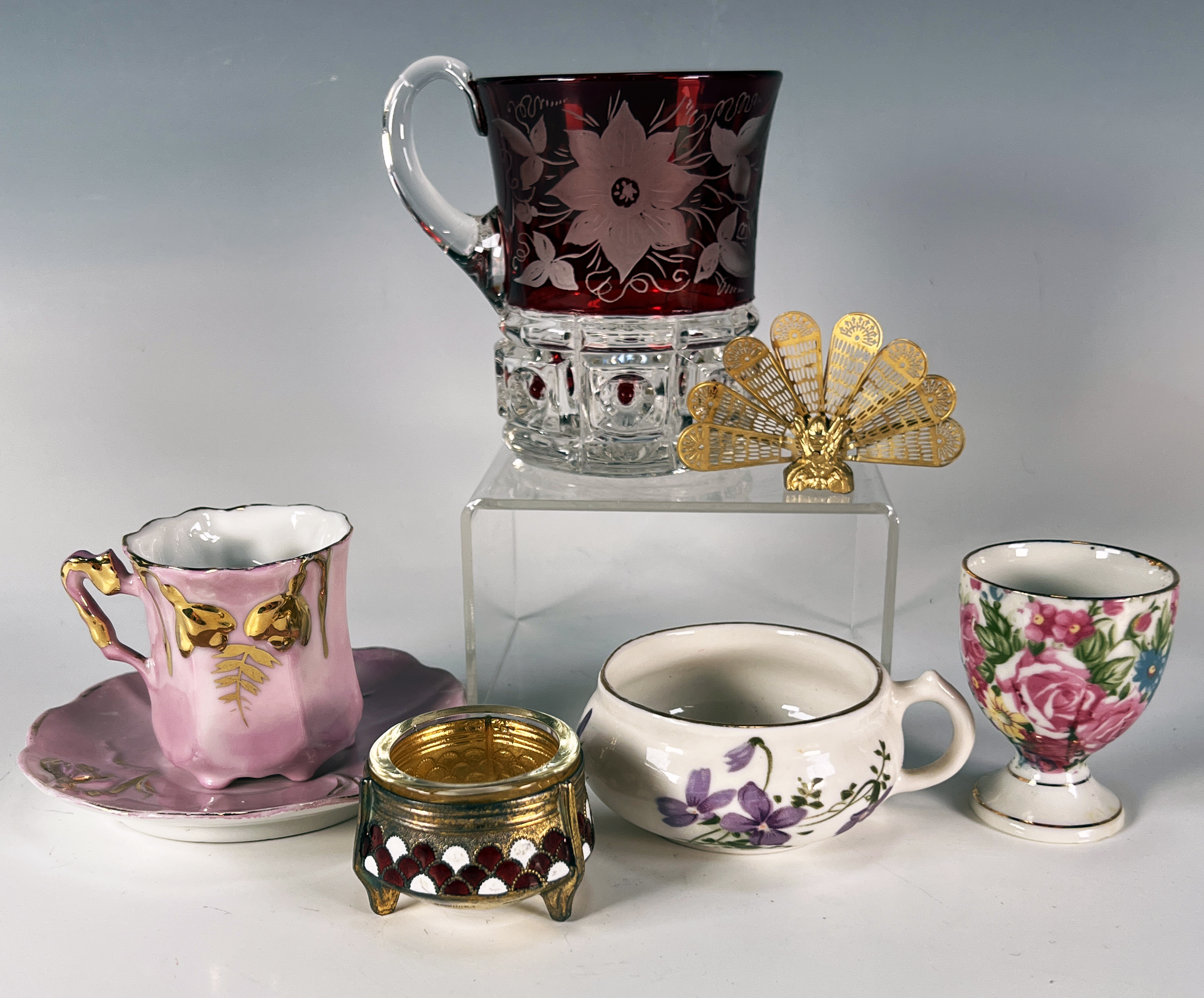 Glass & Porcelain Lot Cups image 1