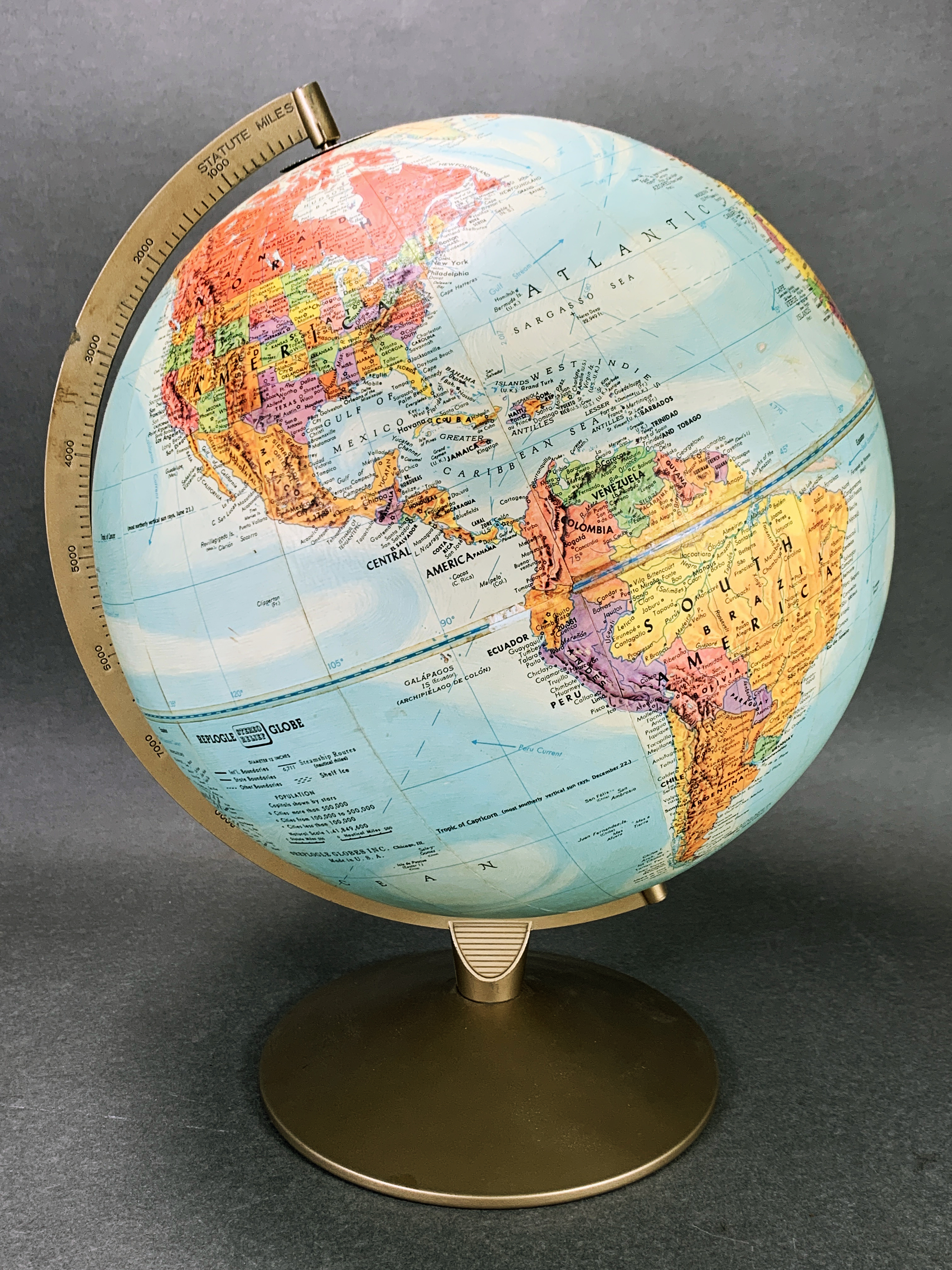 Vintage Replogle Stereo Relief Globe  image 2