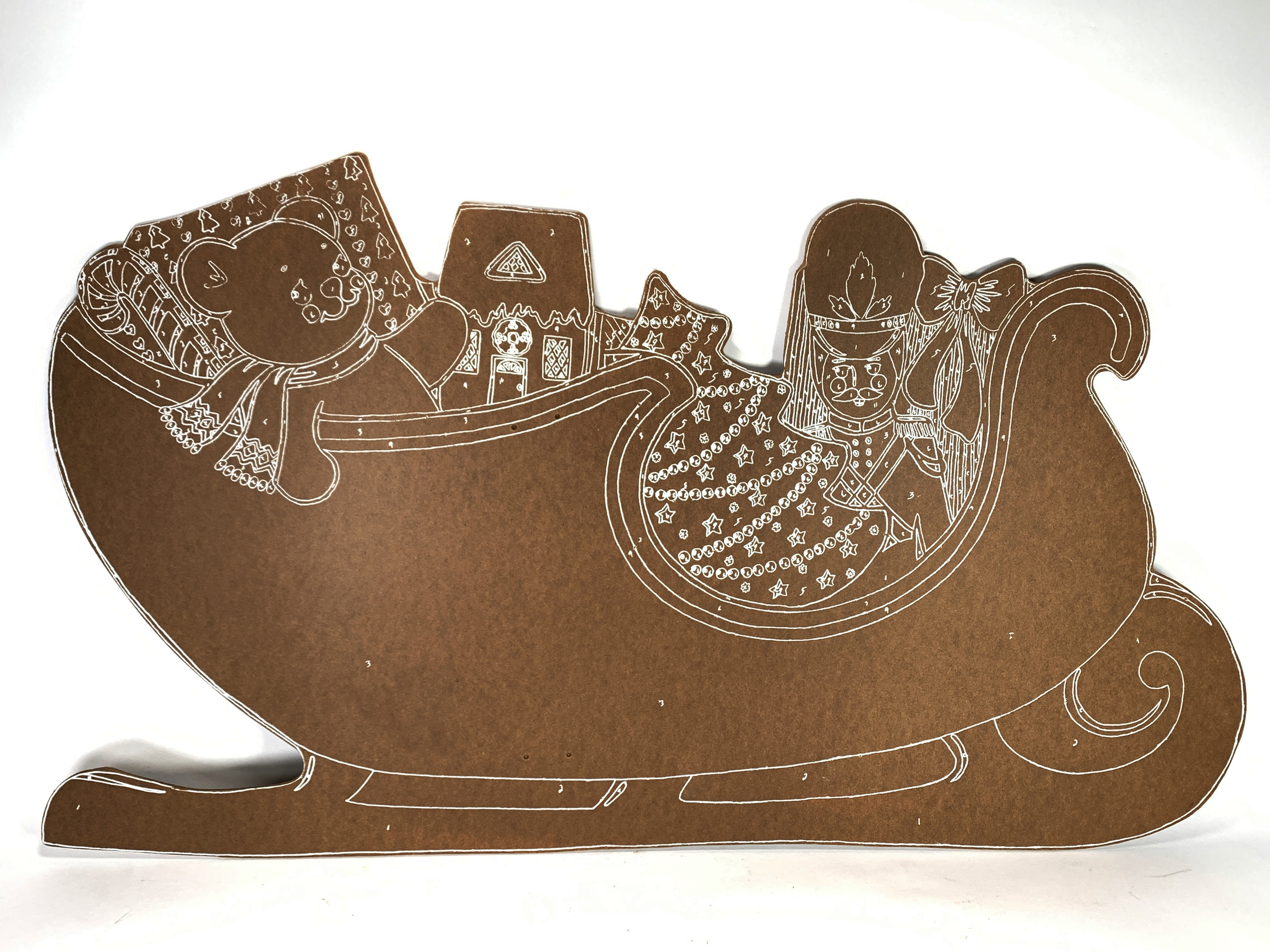 Large Ready To Paint Christmas Sleigh Display image 1