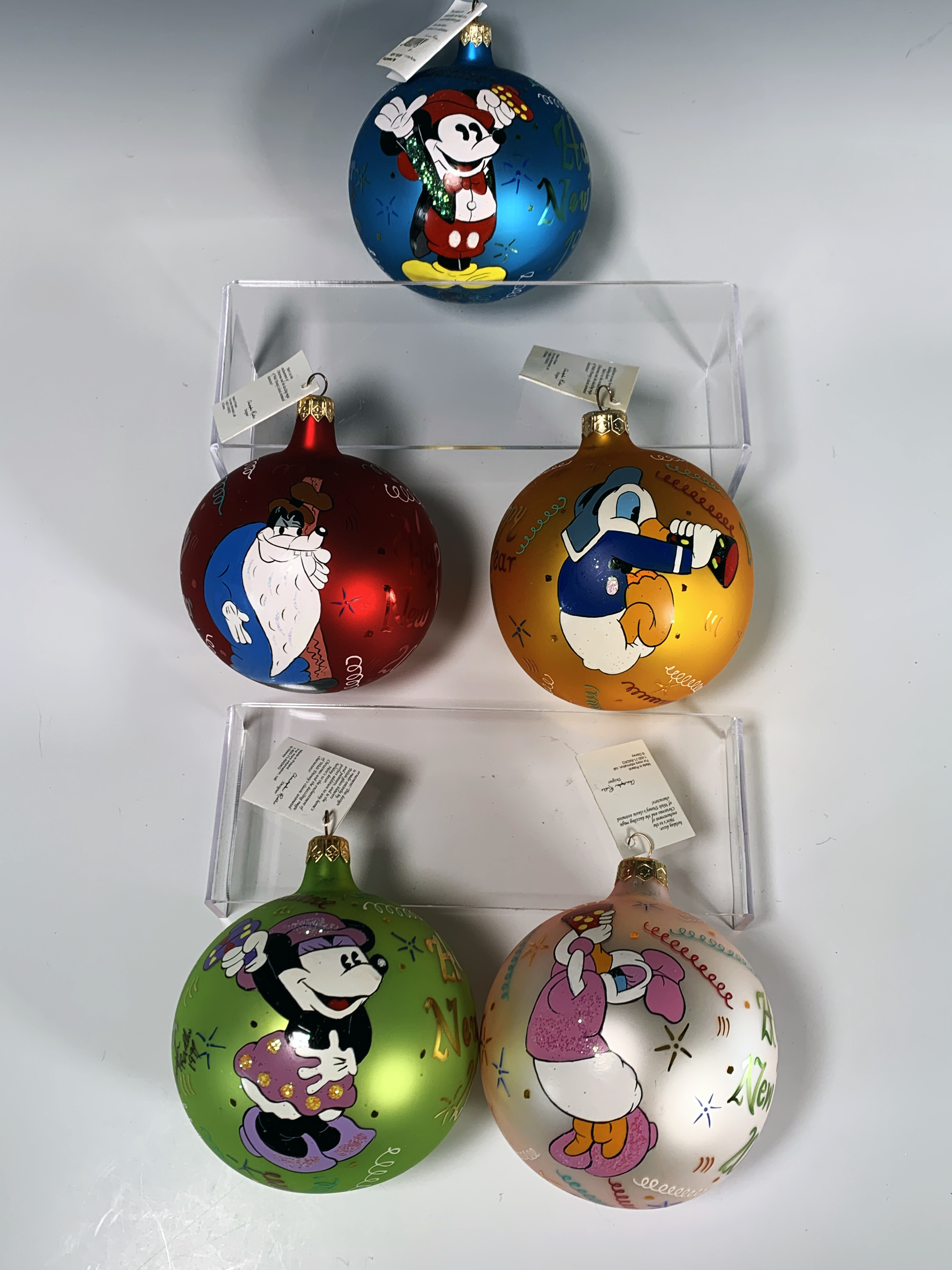 Rare Disney Radko New Years Ornaments Signed And Dated image 1