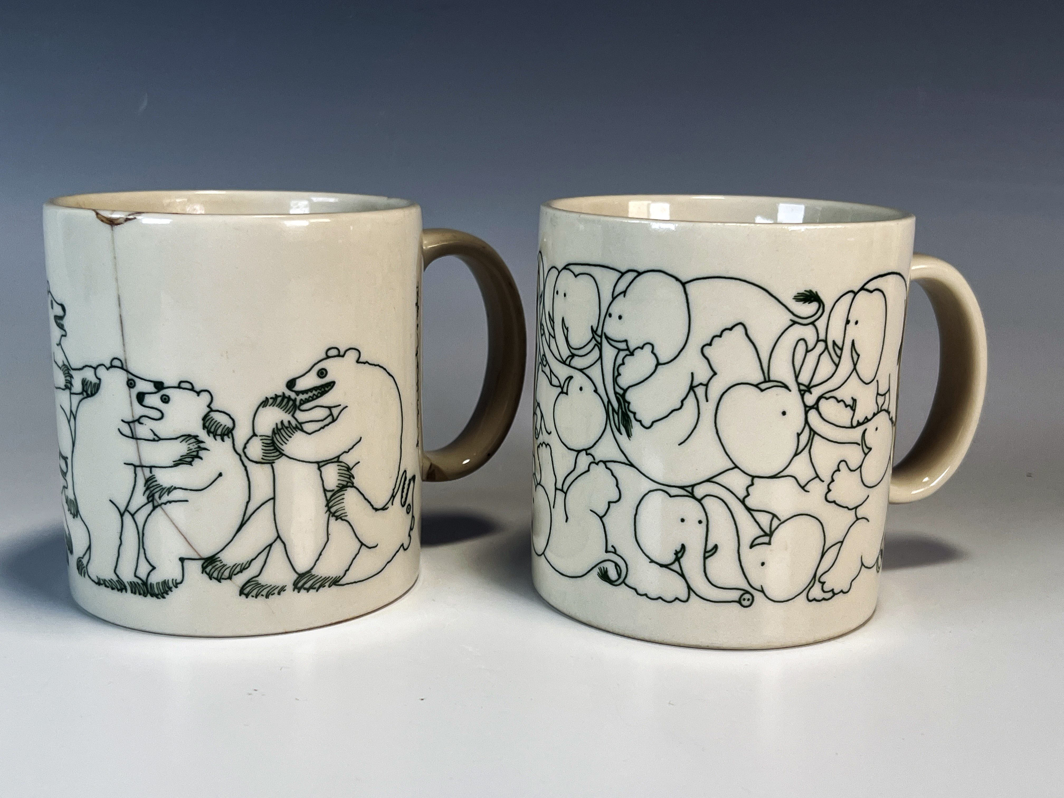 Taylor & Ng Animates Elephants & Bears Coffee Mugs image 1