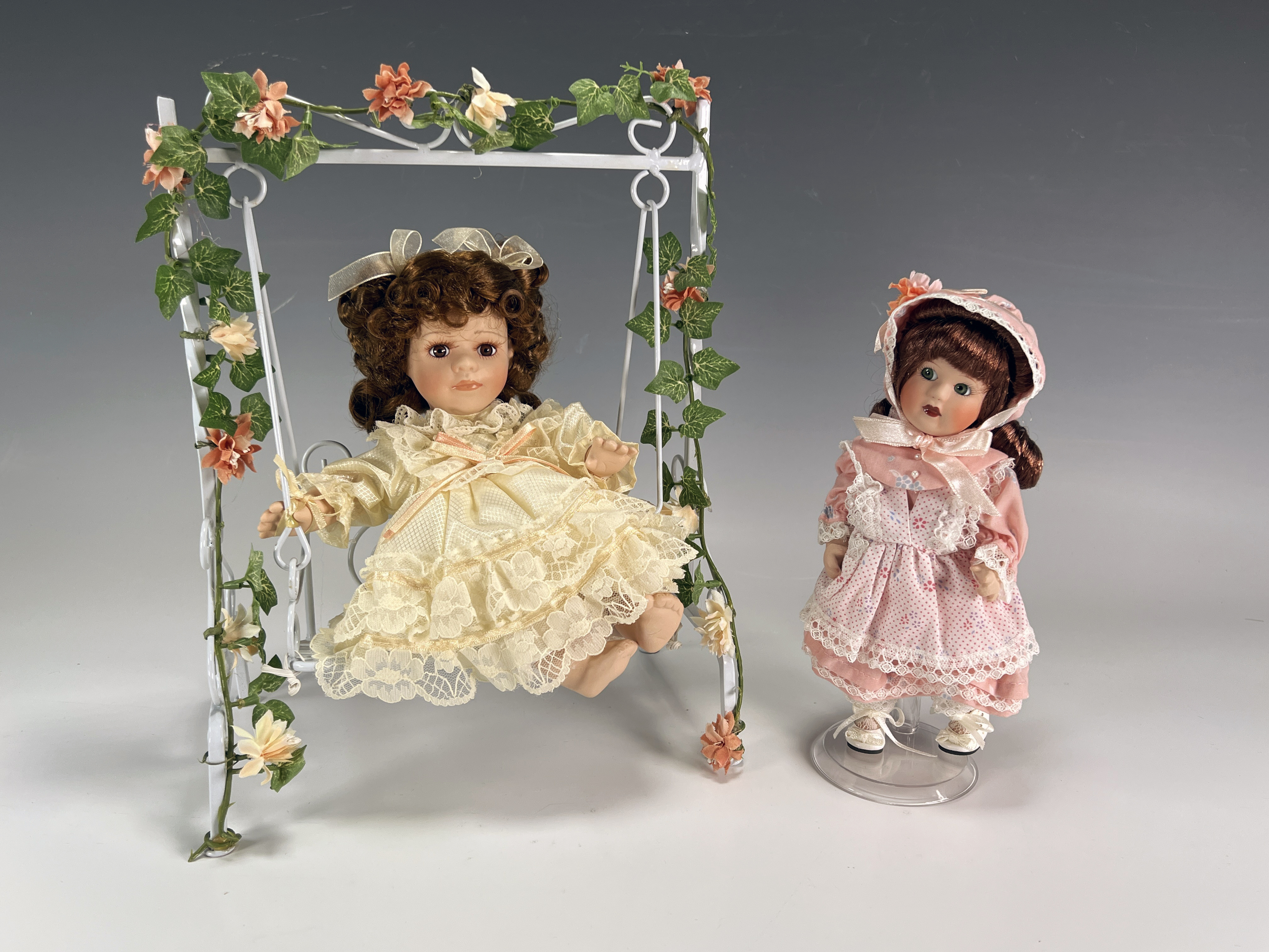 Collectors Choice Doll In Swing & Small Doll image 1