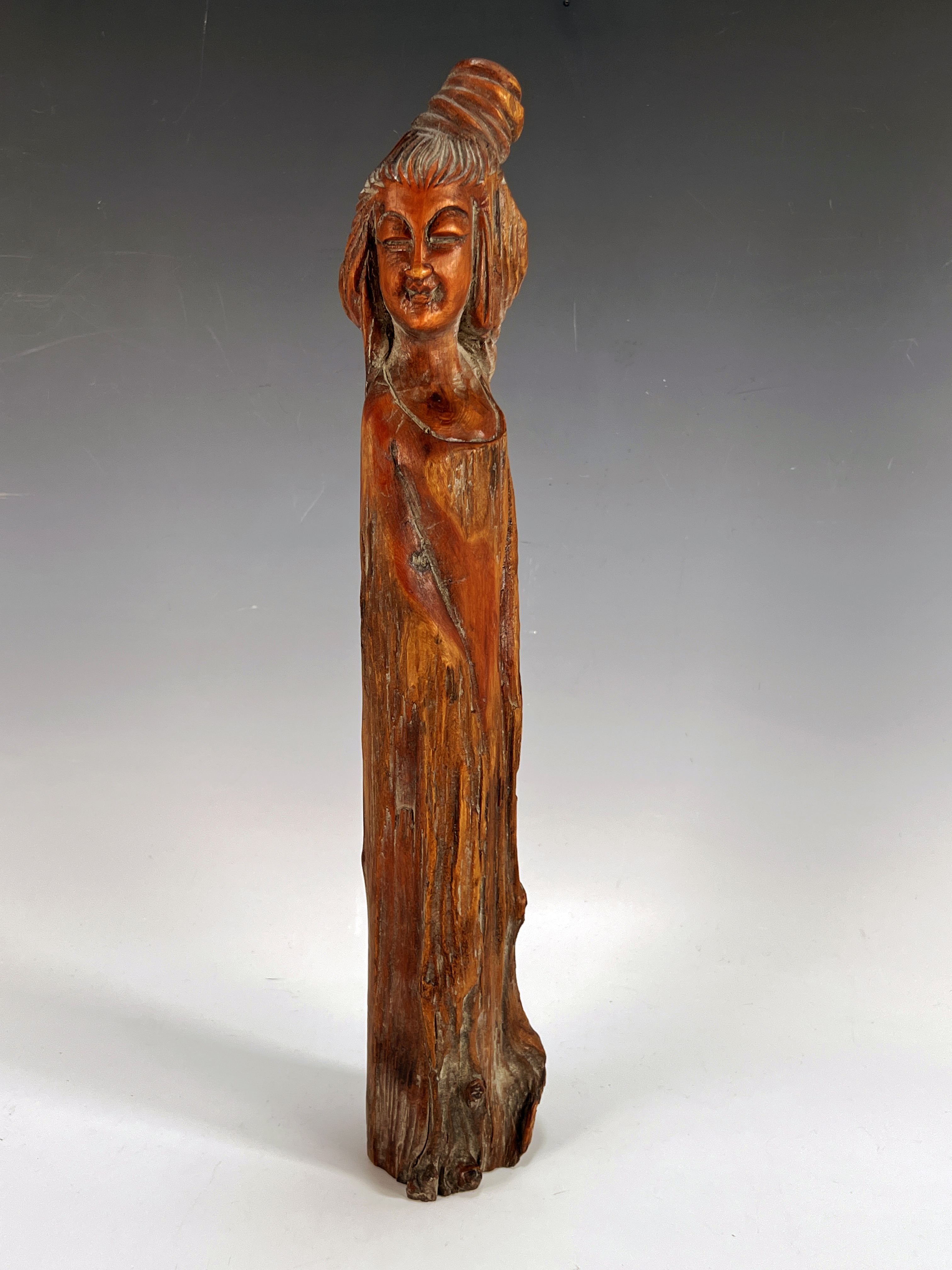 Carved Wooden Woman image 1
