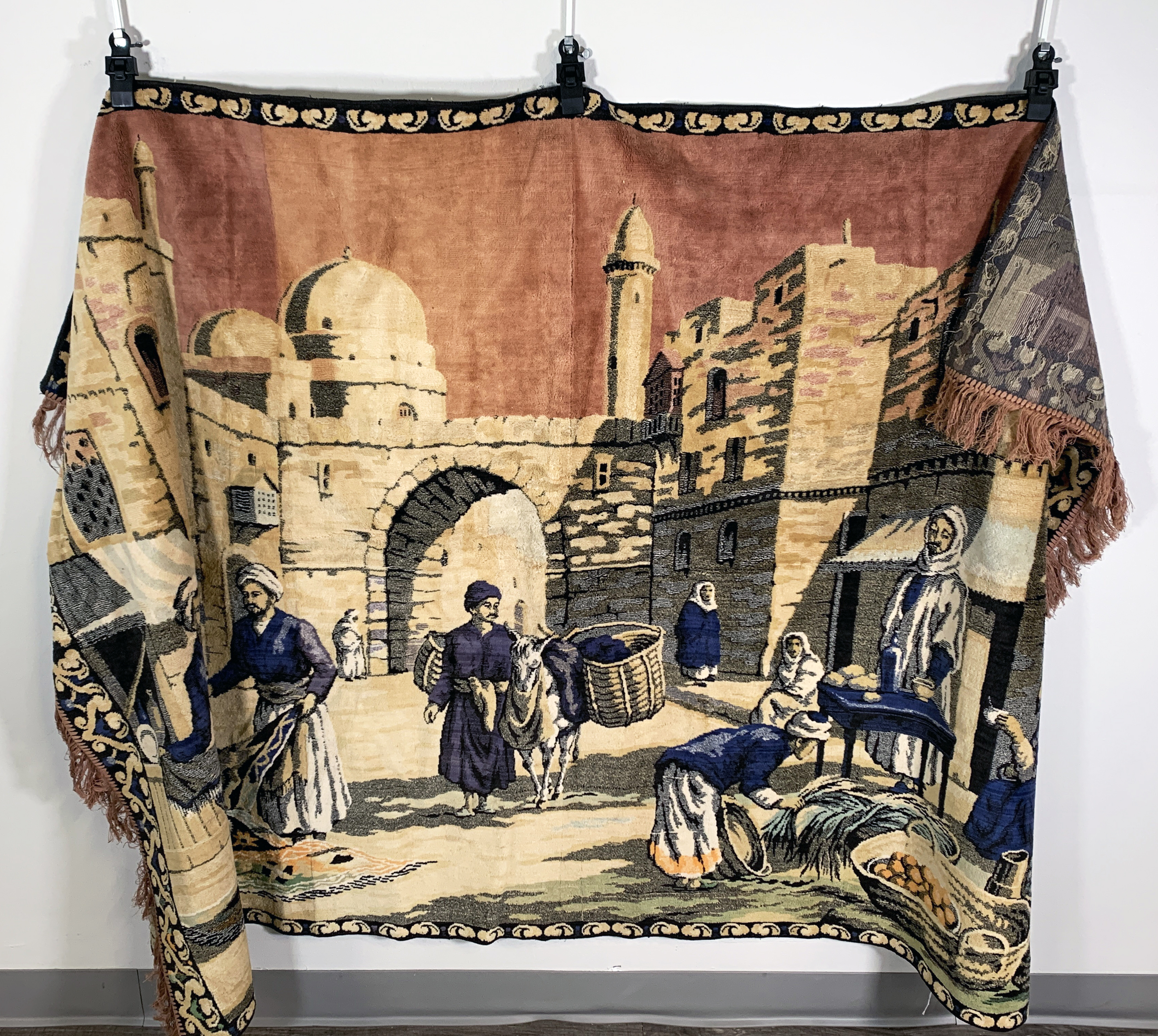 Vintage Middle Eastern Scene Tapestry  image 1