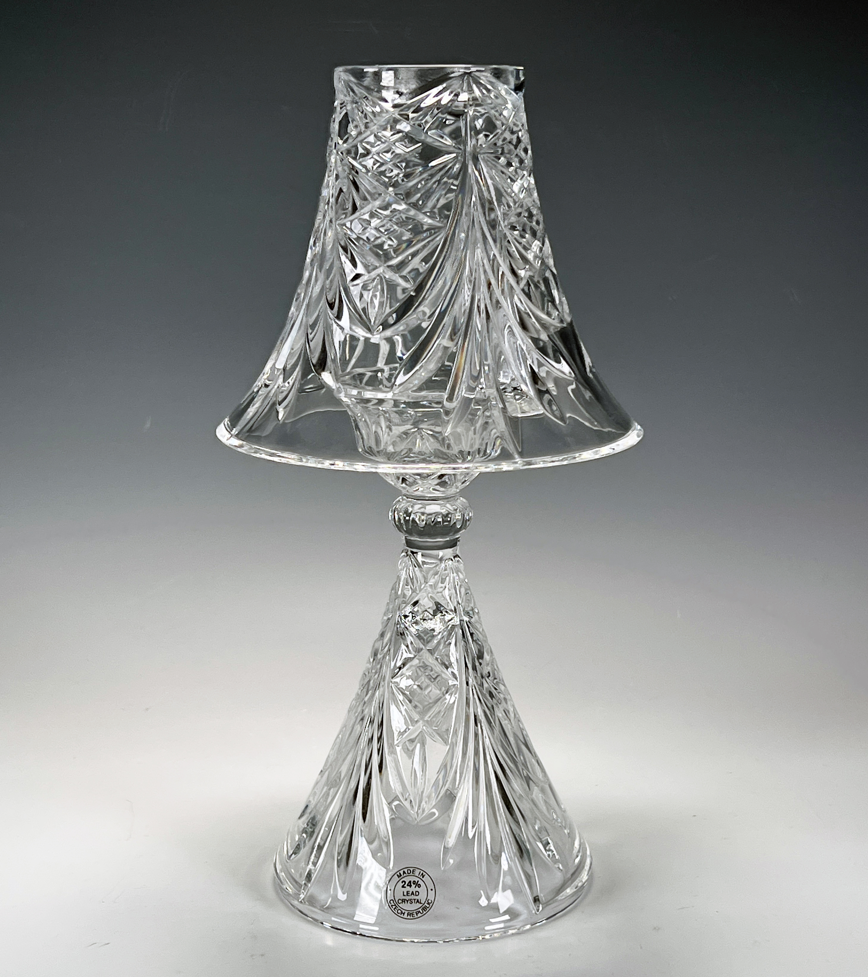 Czech Imperial Crystal Candlestick  image 1