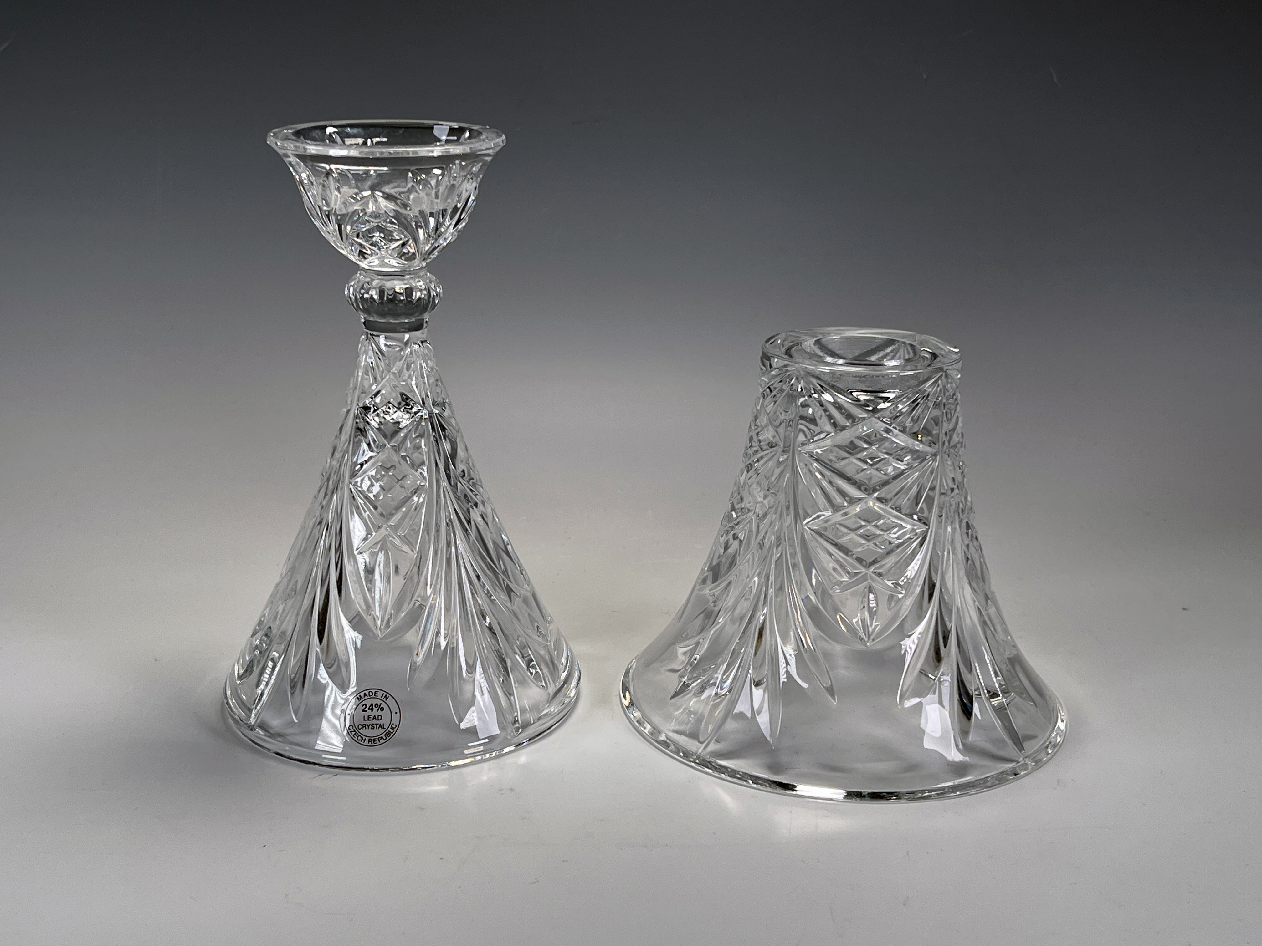 Czech Imperial Crystal Candlestick  image 2