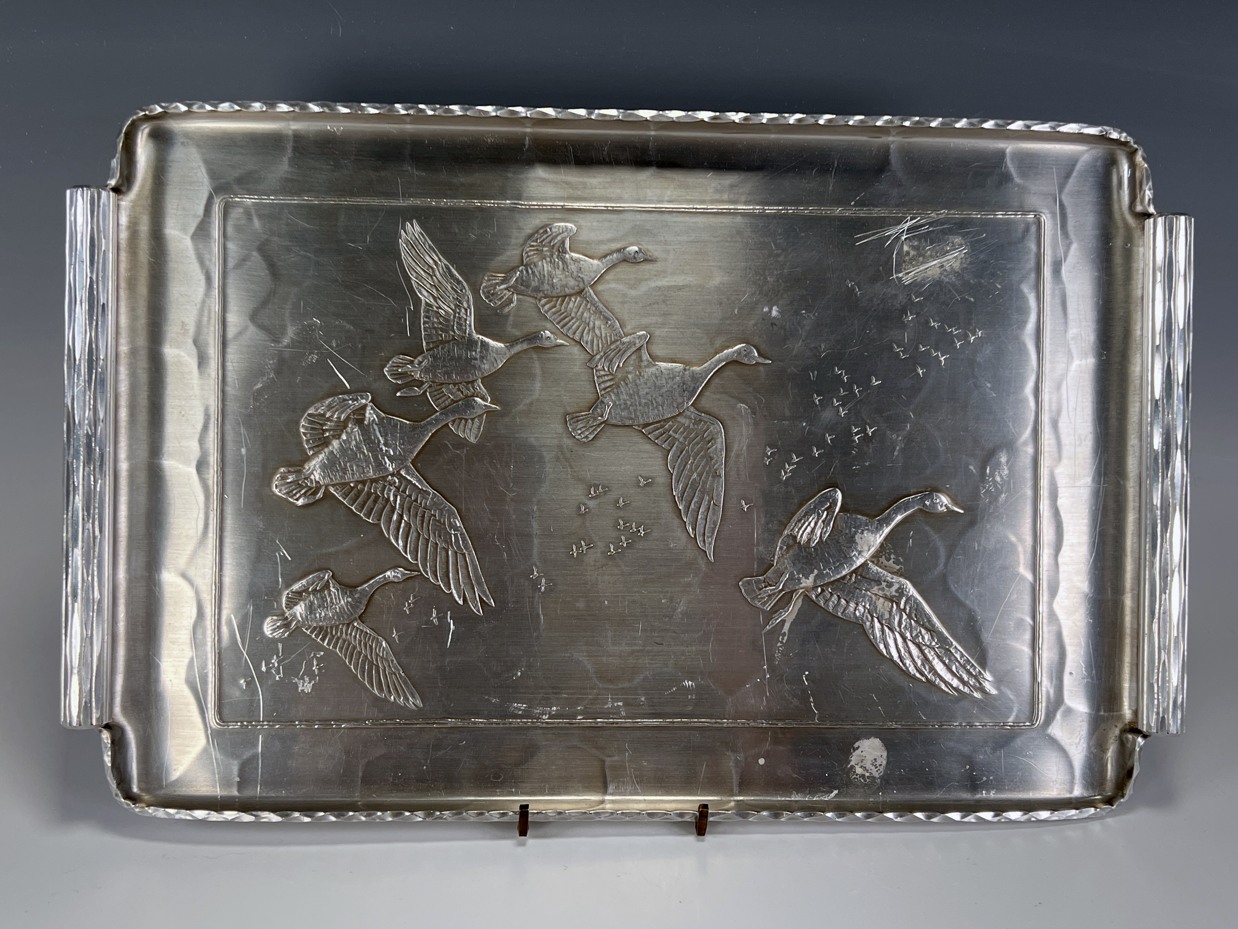 Silverplate, Kromex, Hammered Aluminum Trays image 2