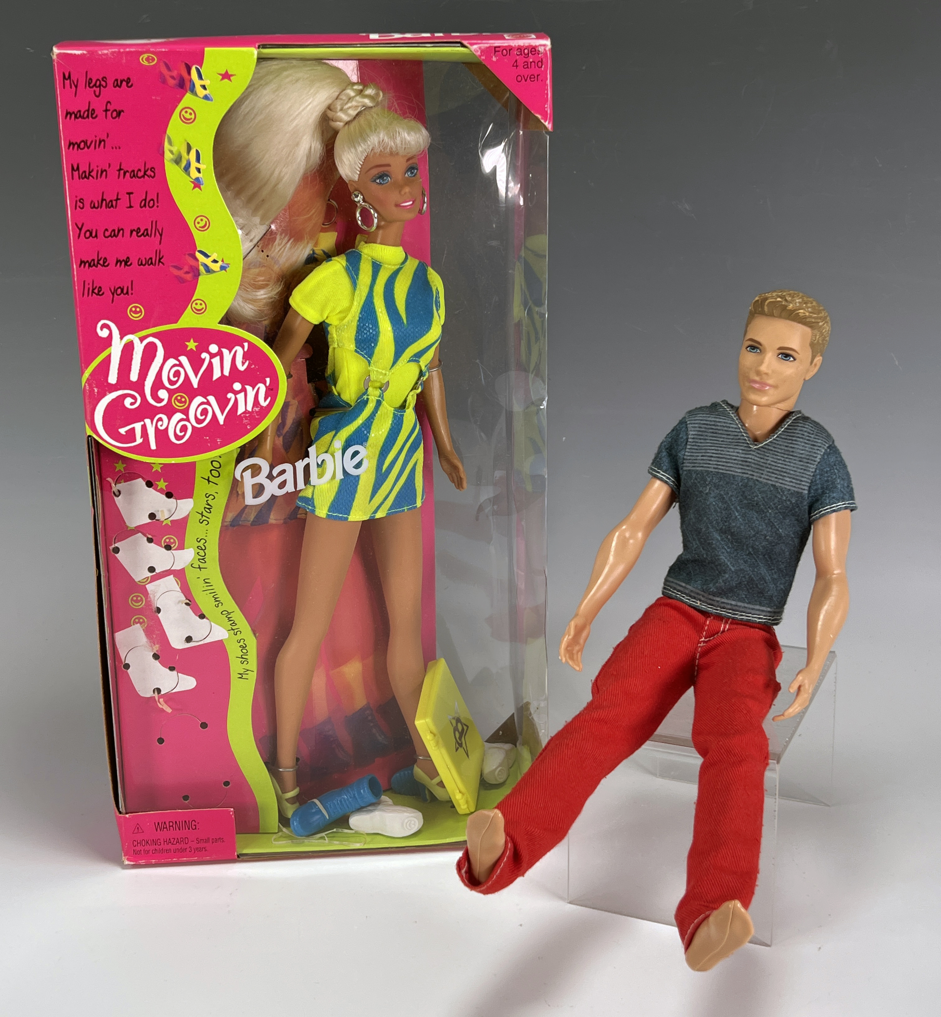 Movin Groovin Barbie In Box & Ken Doll image 1