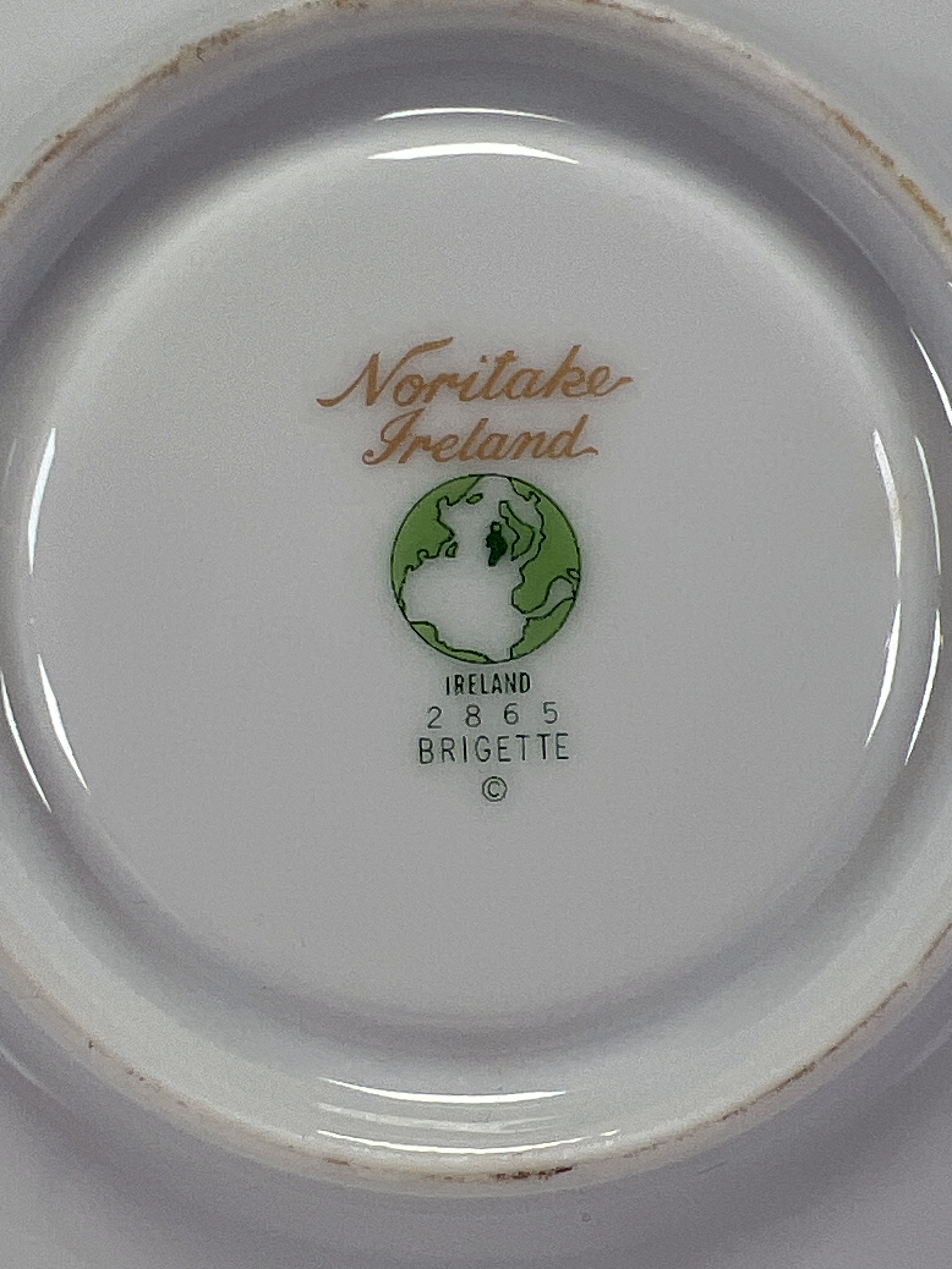 6 Noritake Ireland Brigette Saucers With Silver Trim image 3