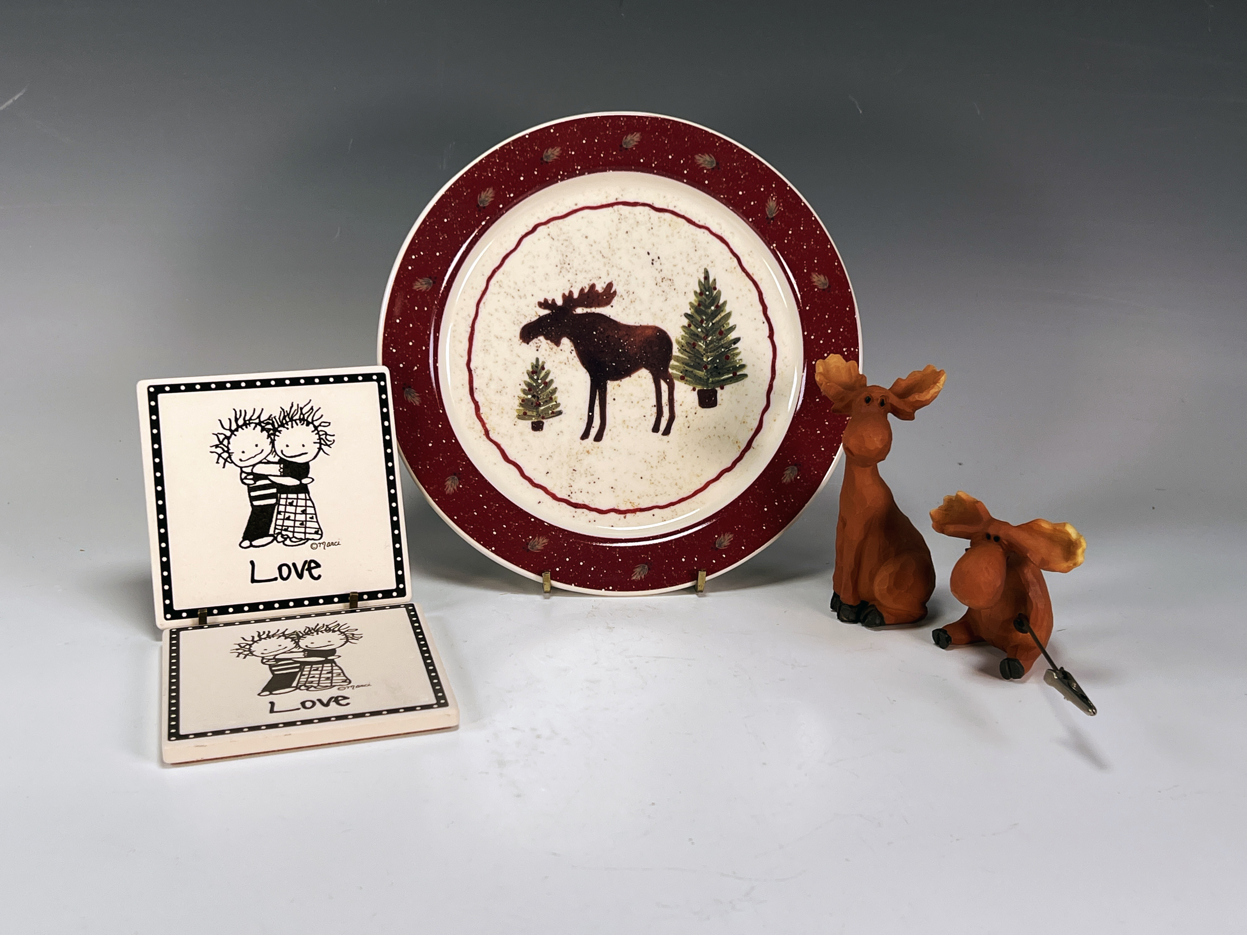 Moose Dish, Moose Figures, Love Coaster image 1
