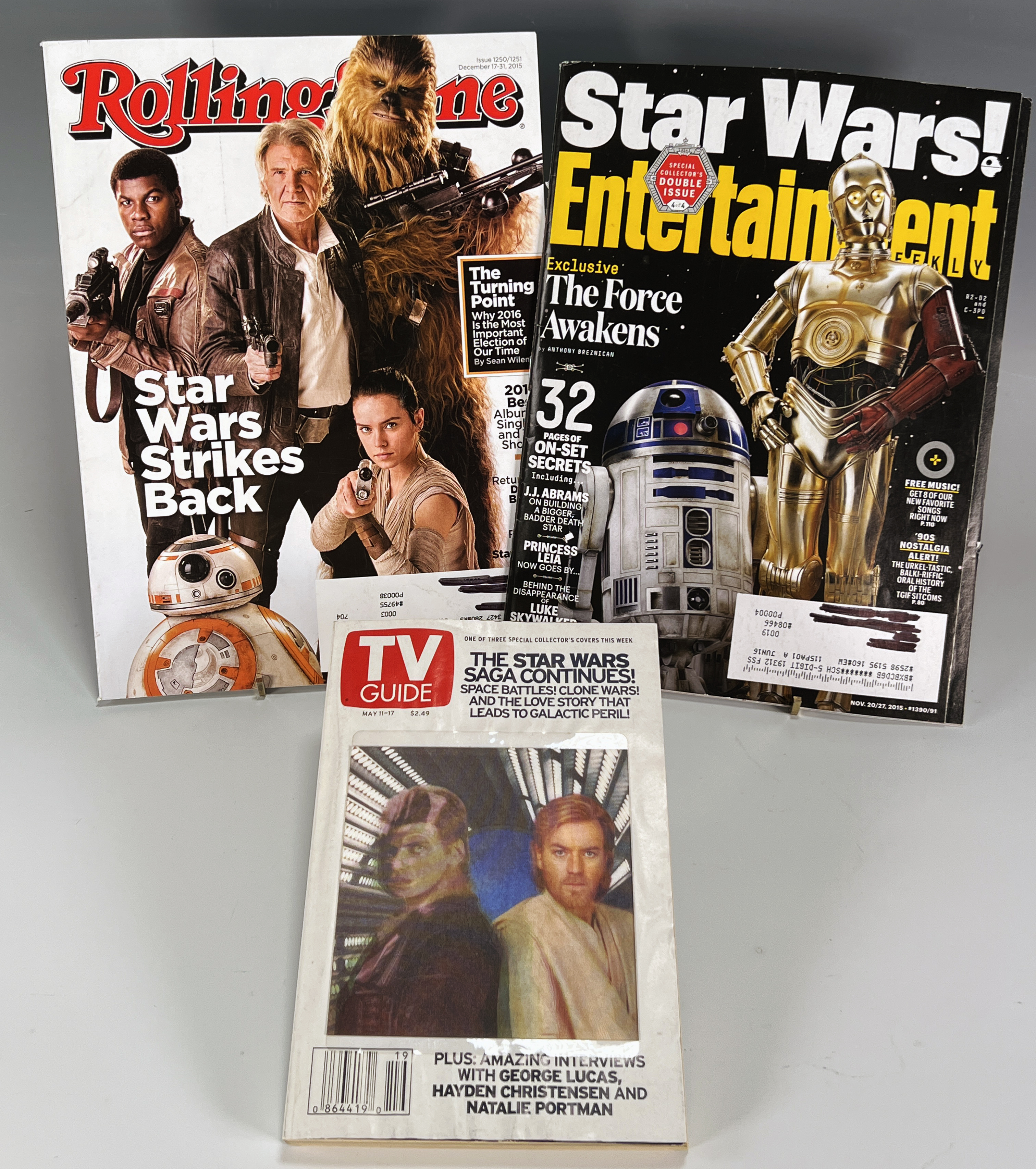 Star Wars 2002 Tv Guide, 2015 Rolling Stone & Entertainment Weekly image 1