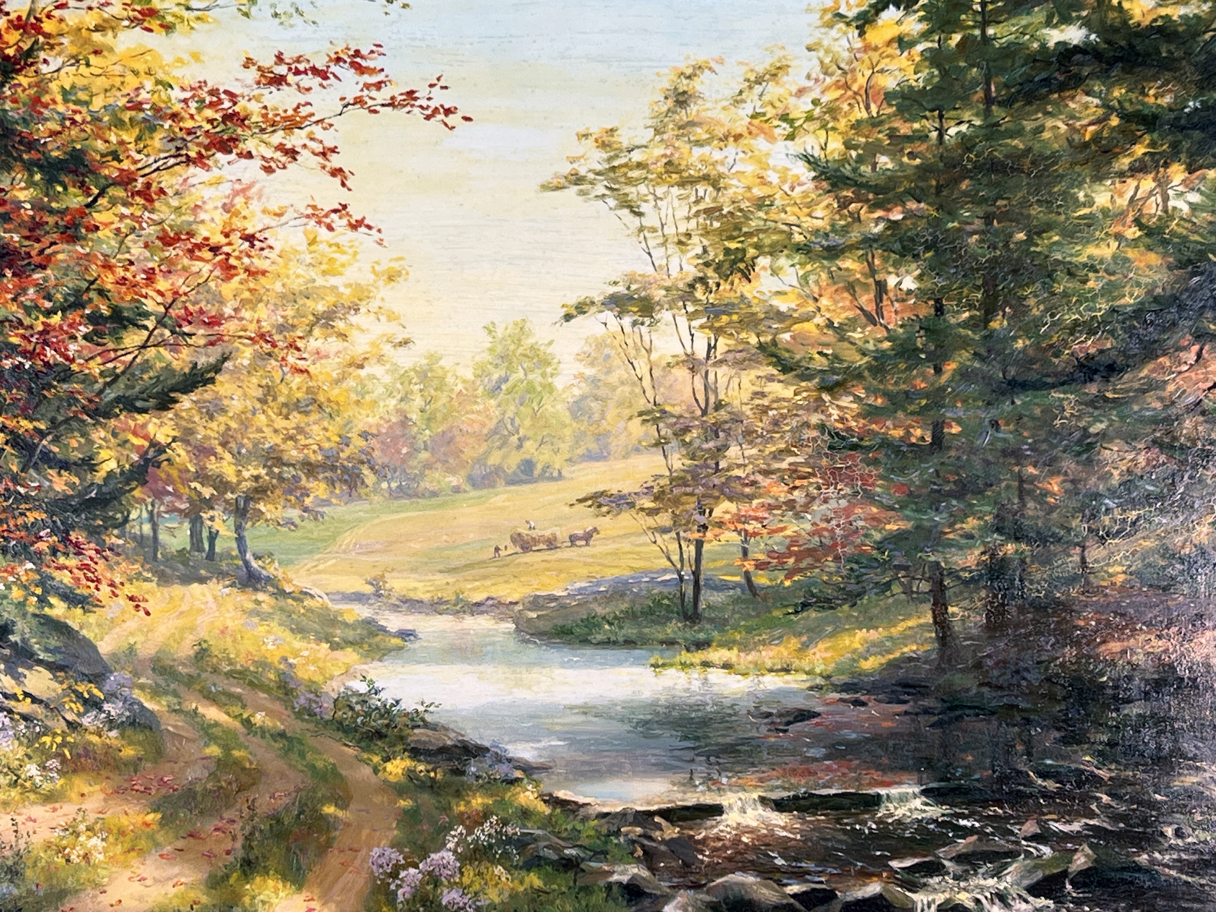 H. C. Funk Forest Painting Dated 1954 image 2