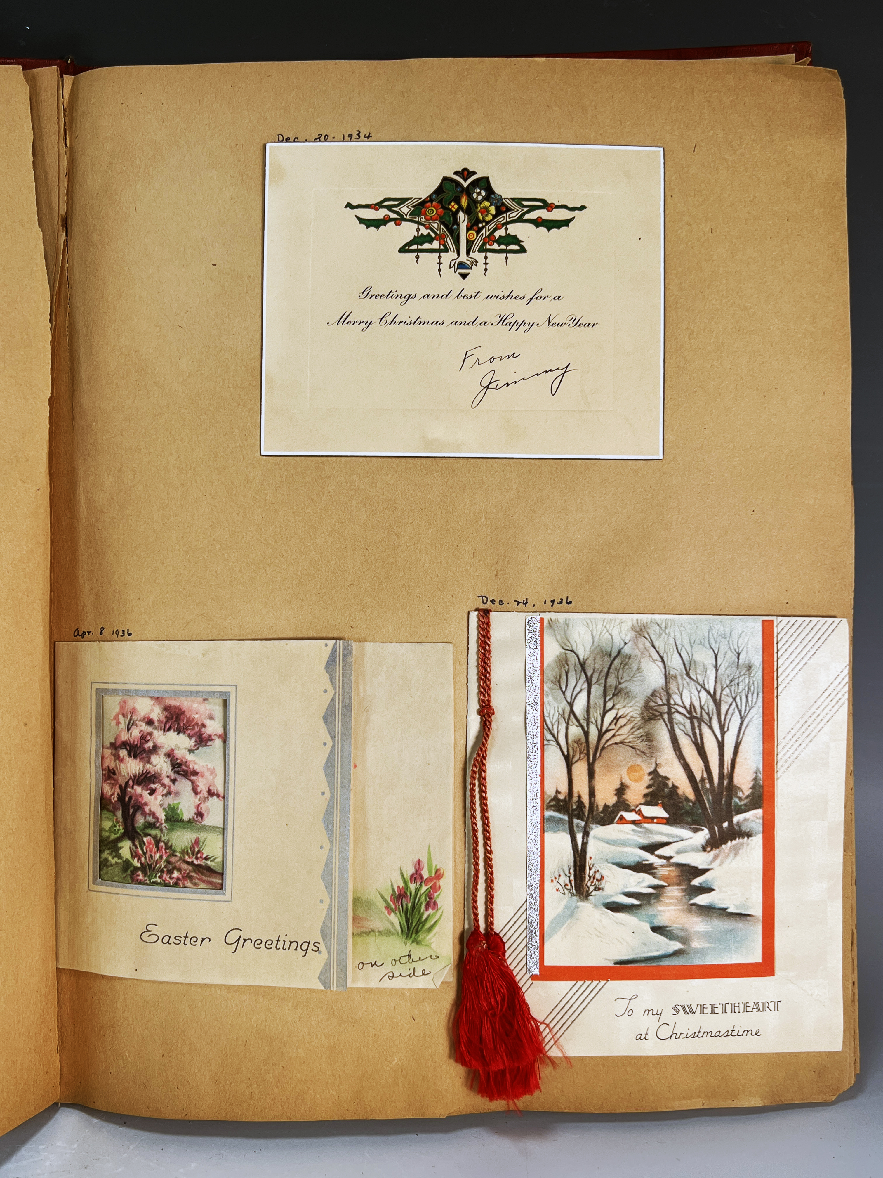 1930s - 1940s Greeting Card Scrapbook  image 4