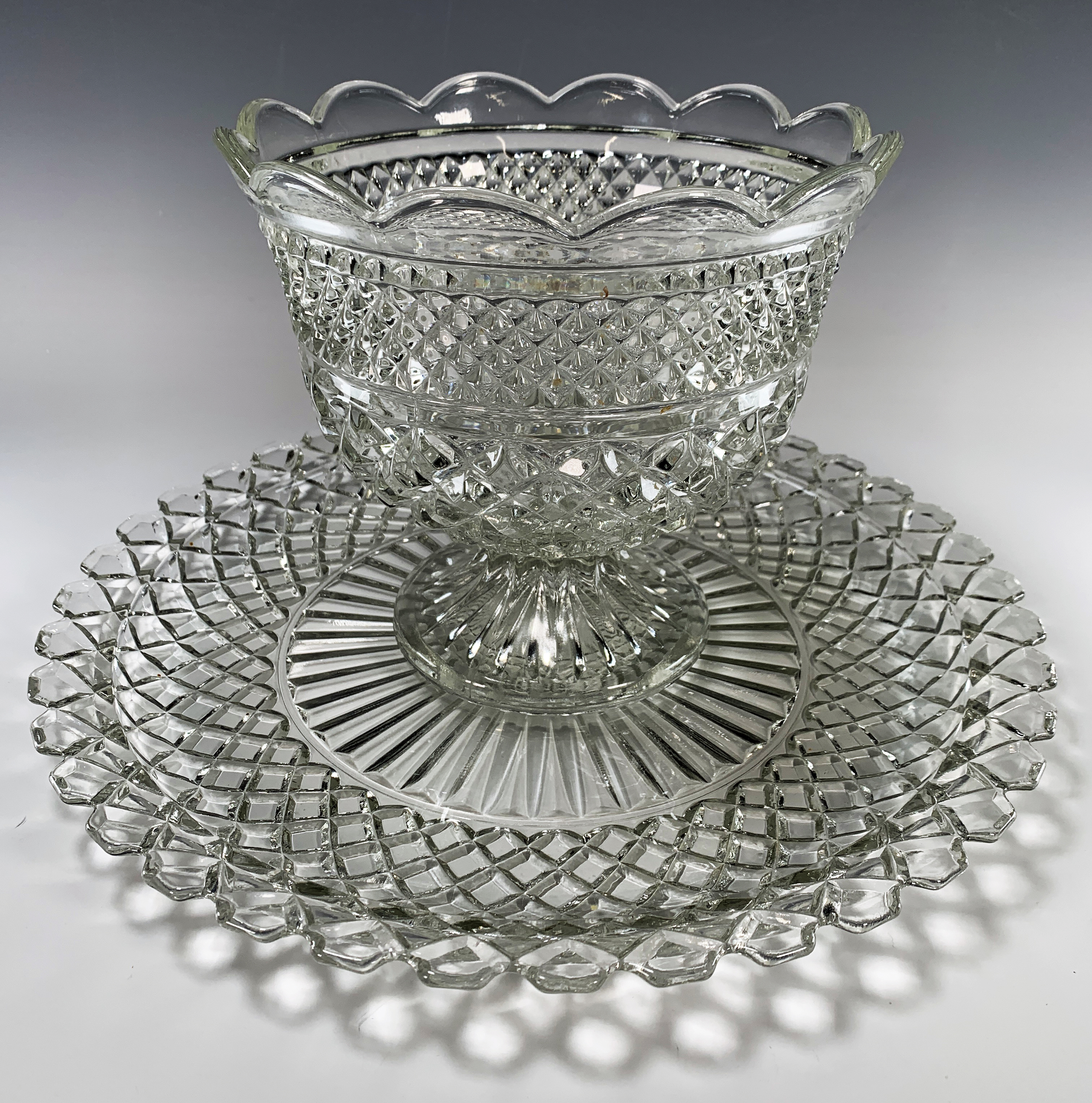 Elegant Glassware Centerpiece Bowl & Platter  image 1