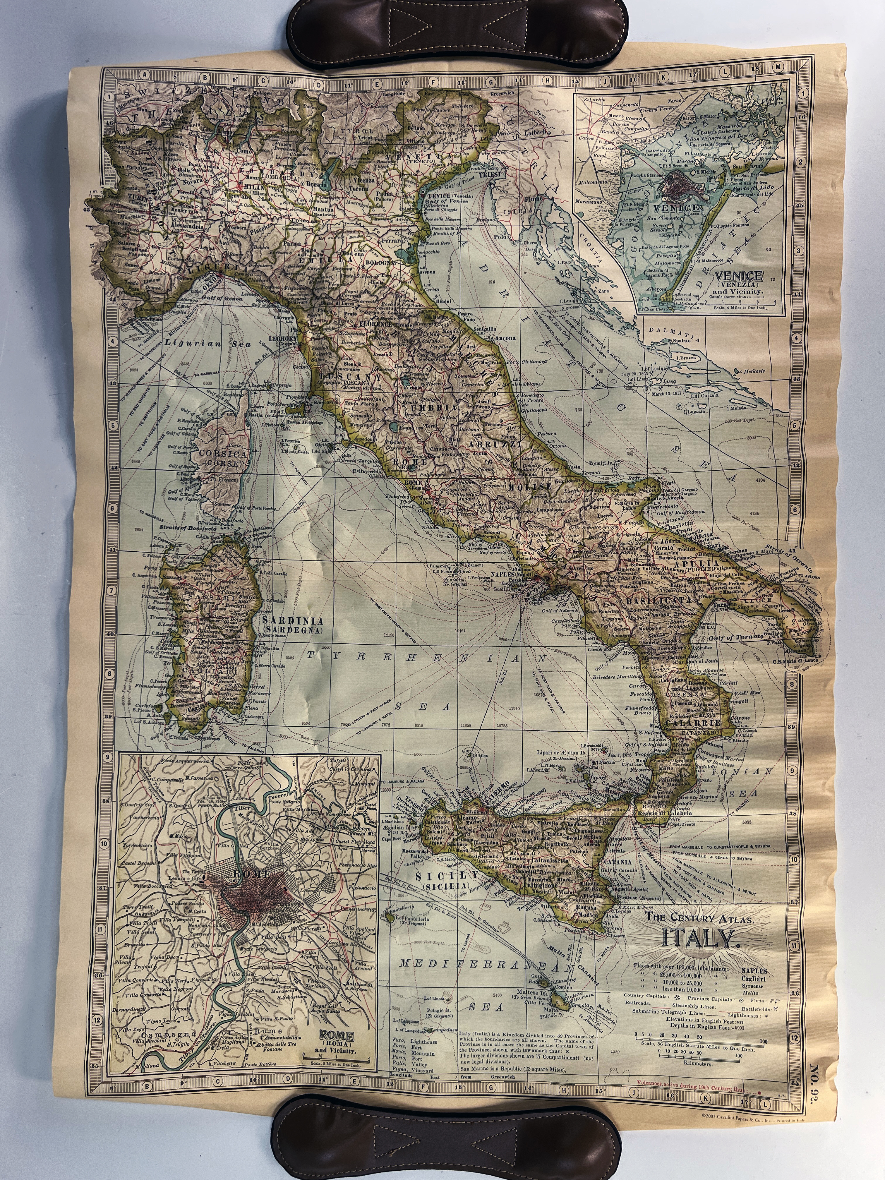 The Century Atlas Map Of Italy  image 1