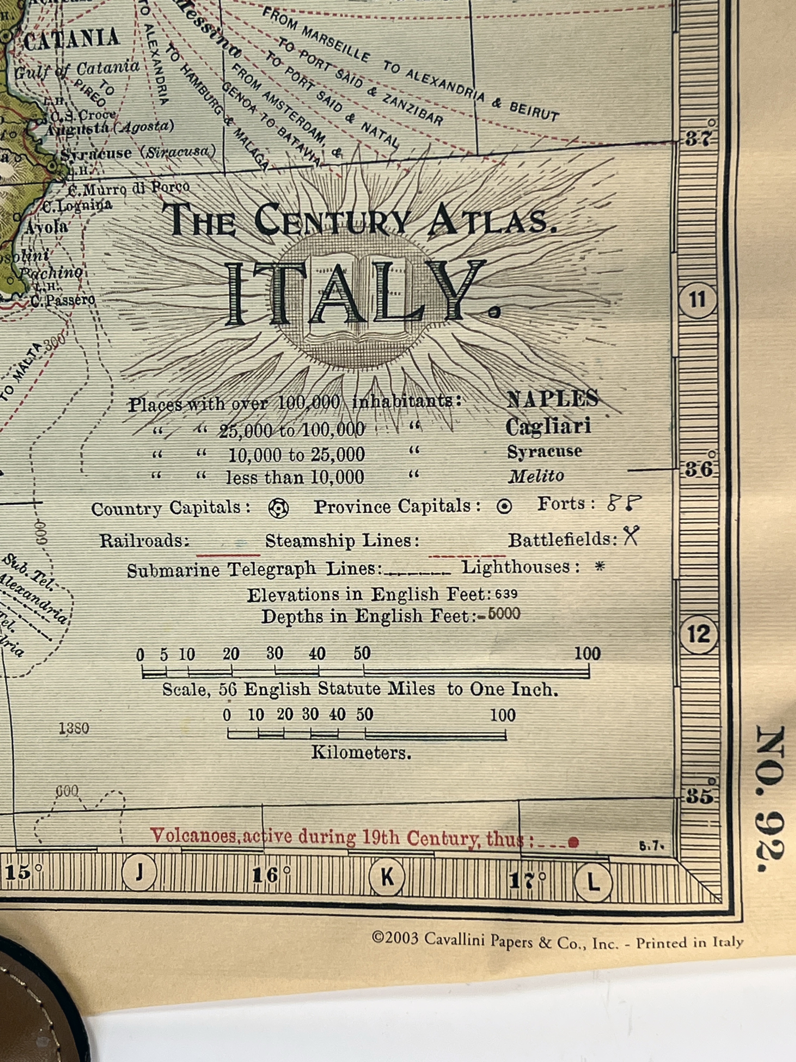 The Century Atlas Map Of Italy  image 2