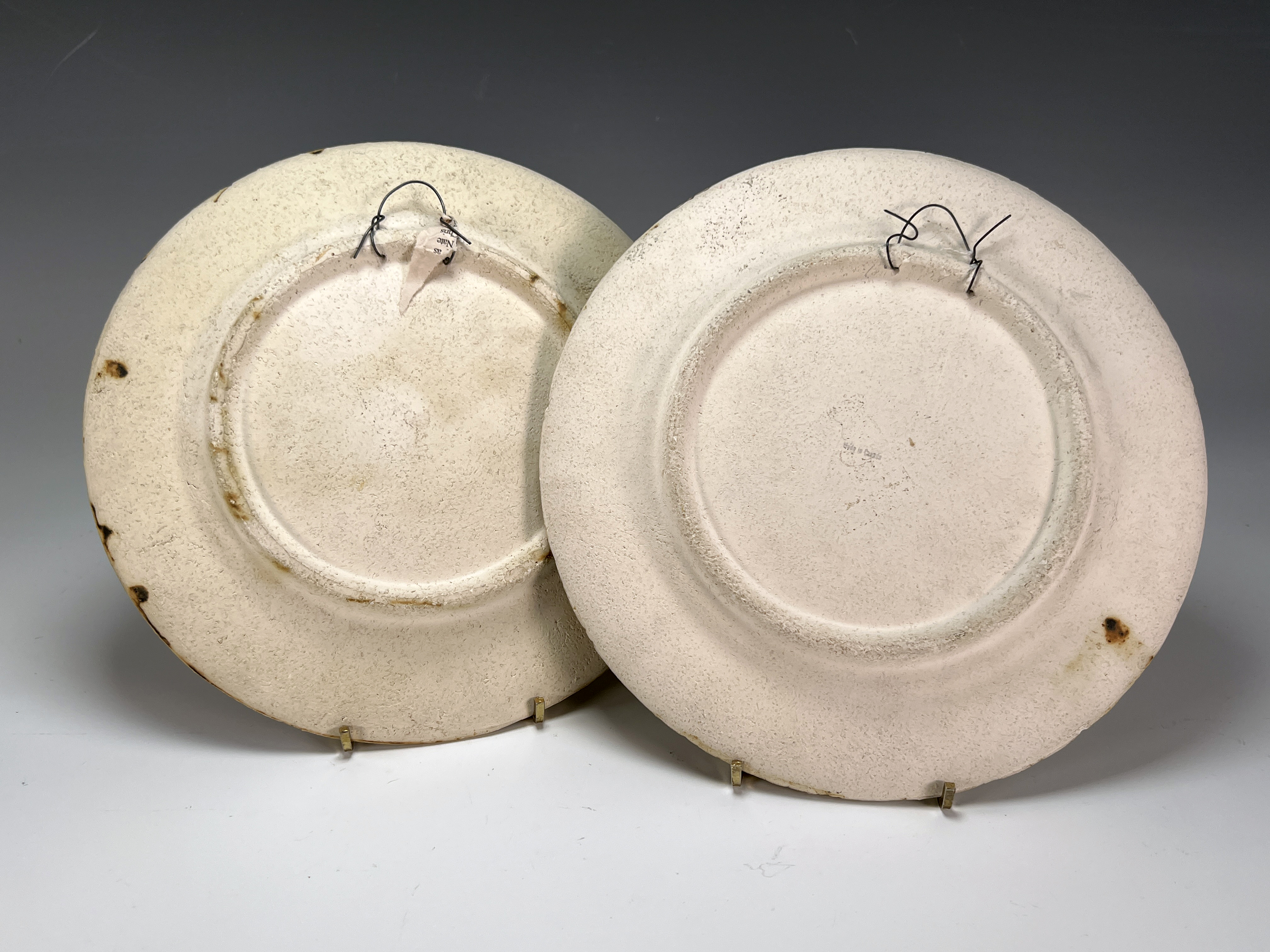 2 Canadian Hand Painted Signed Stoneware Plates image 5