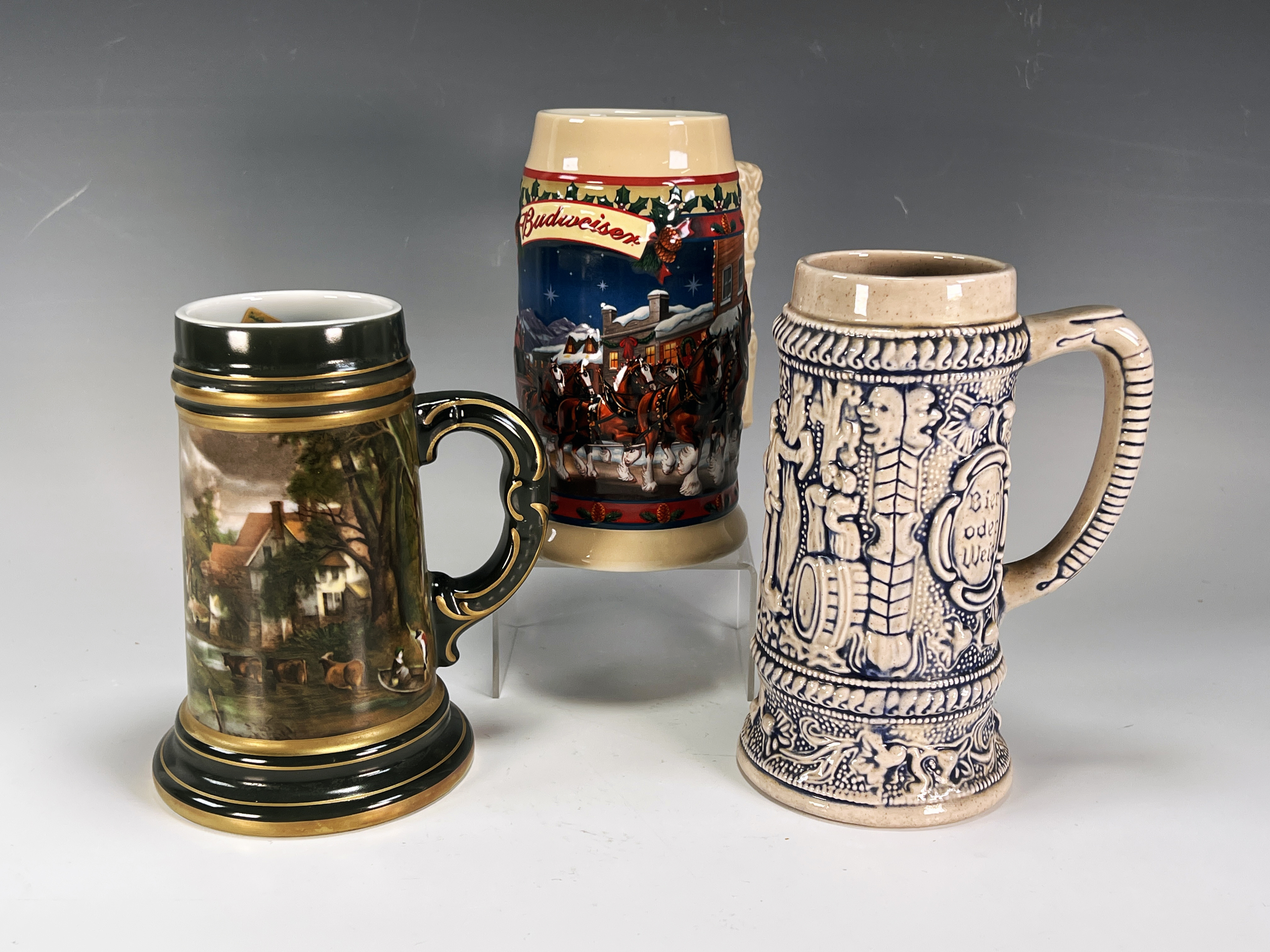 3 Beer Steins West Germany Anheuser Busch image 1