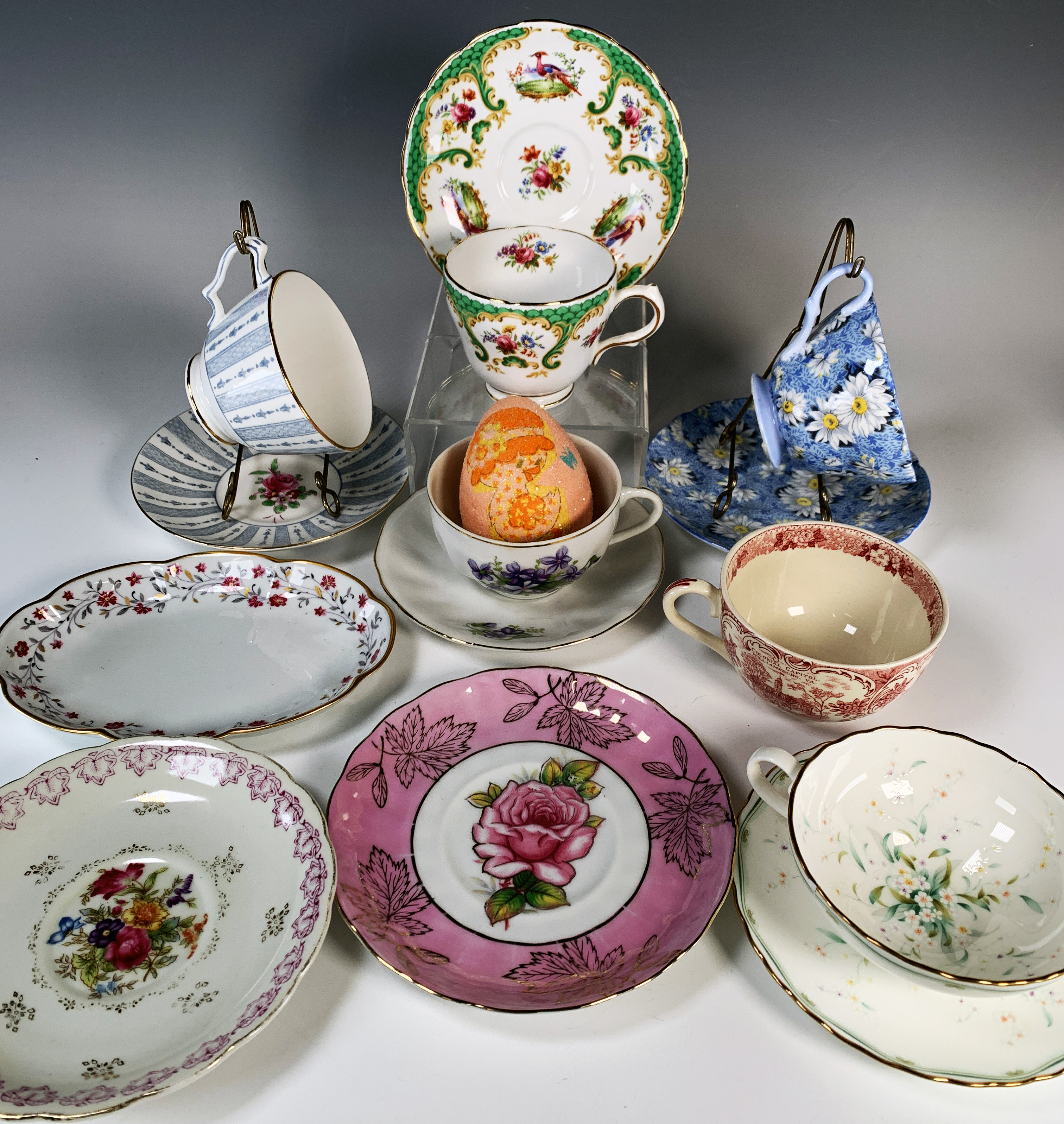 Collection Of Teacups And Saucers And Limoges Trinket Dish image 1