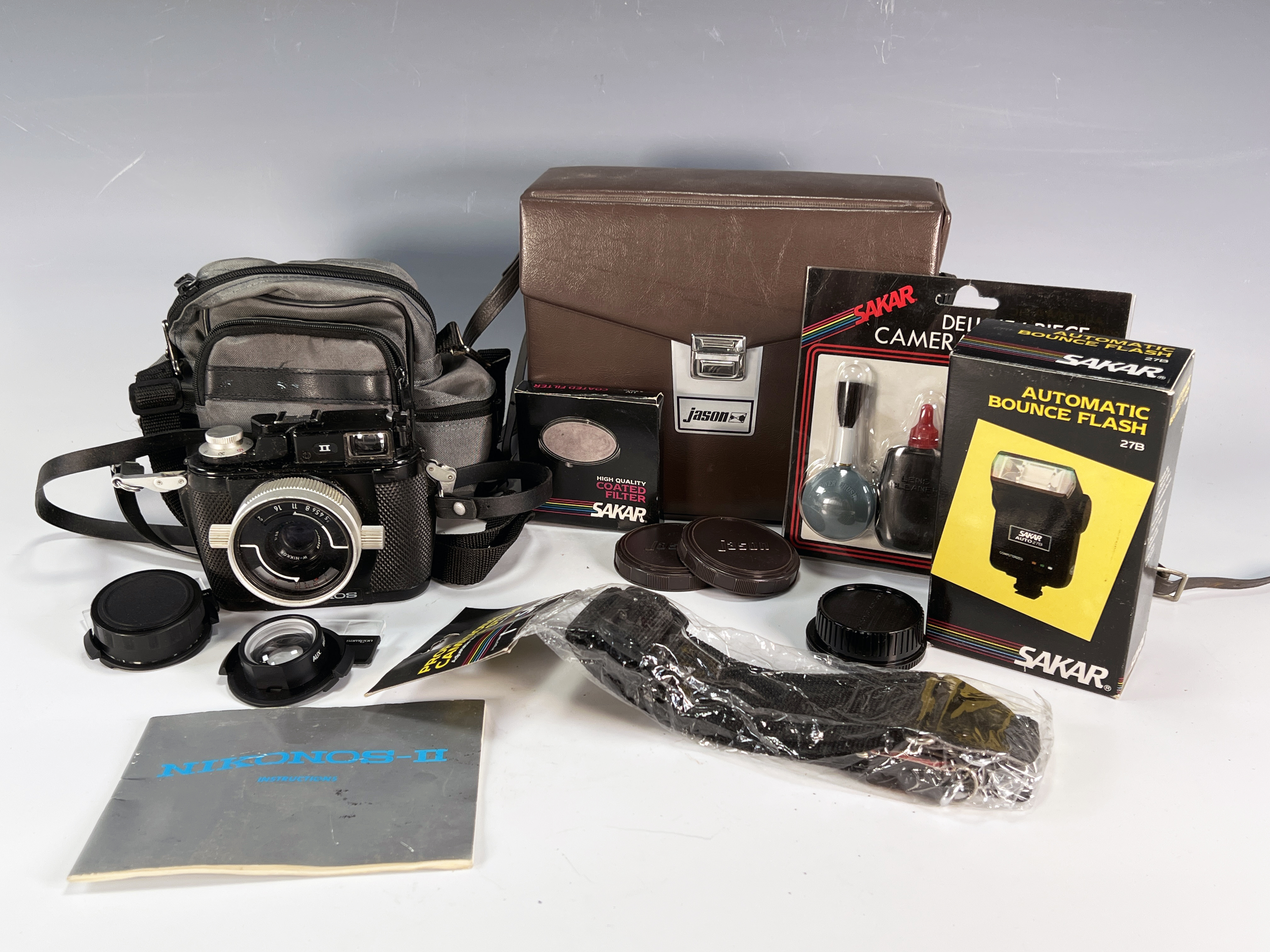 Vintage Nikon Os2 Camera And Case With Accessories image 1