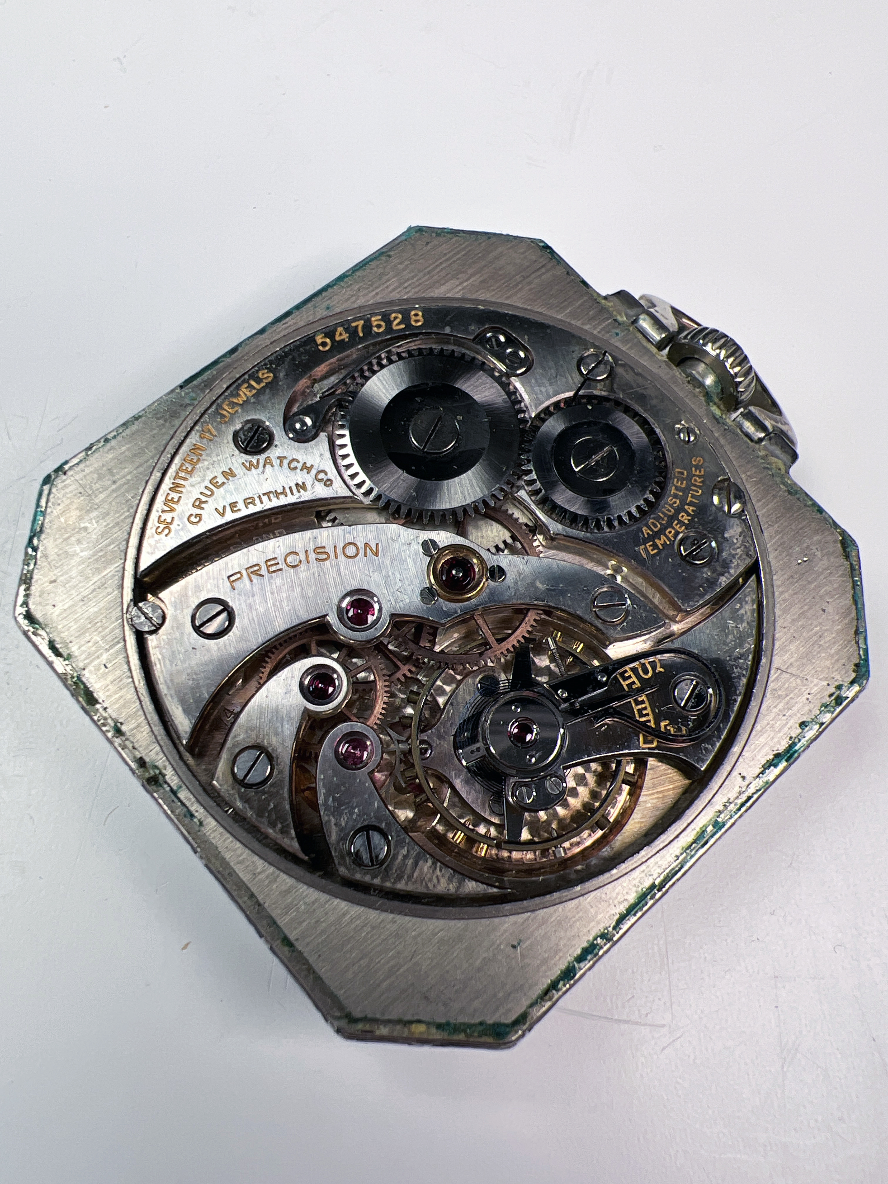 Gruen Verithin Art Deco Pocket Watch In Original Box image 7