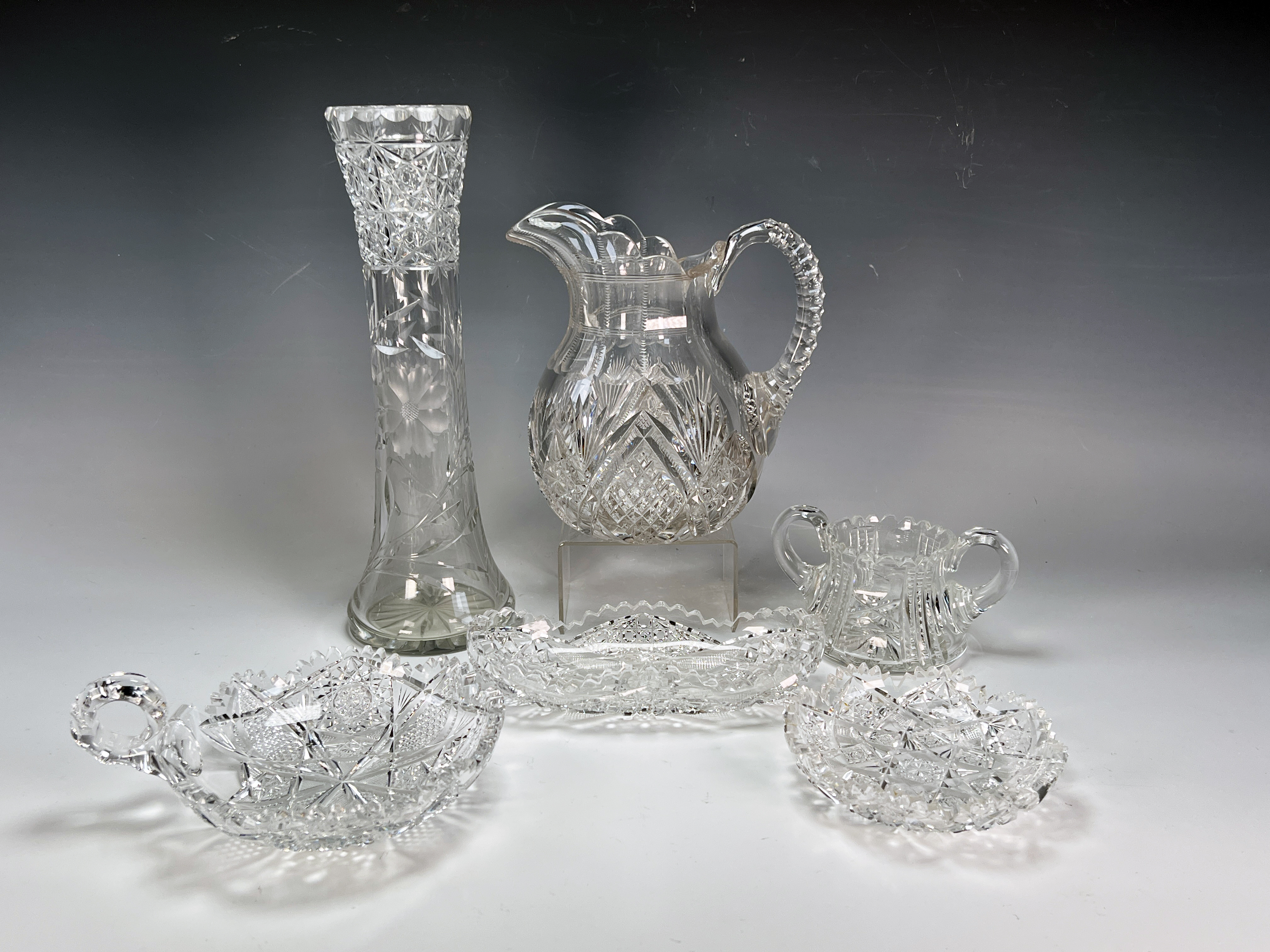 Lot Of Crystal Decorative And Serving Items image 1