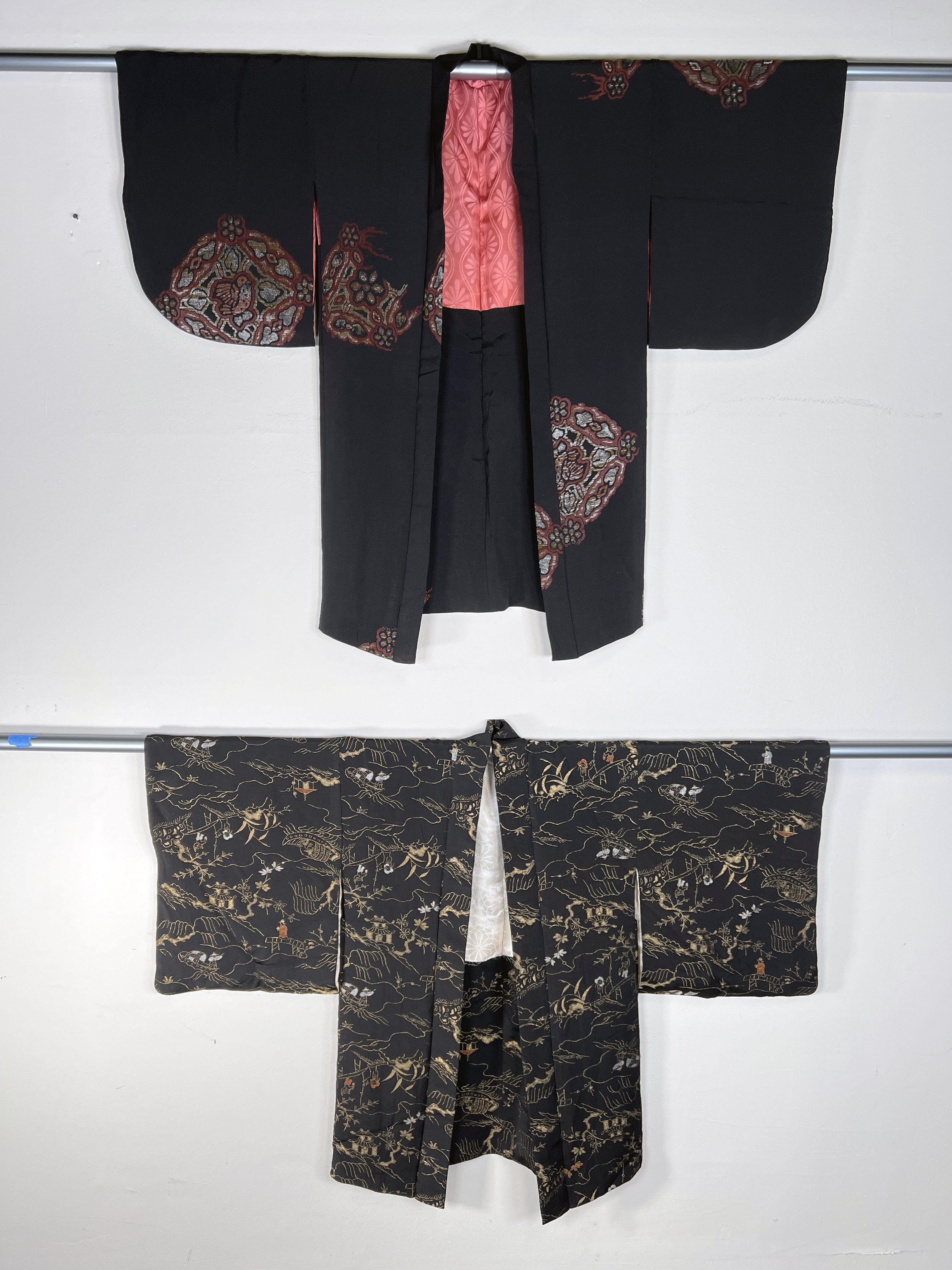 2 Vintage Japanese Kimonos Haoris image 4