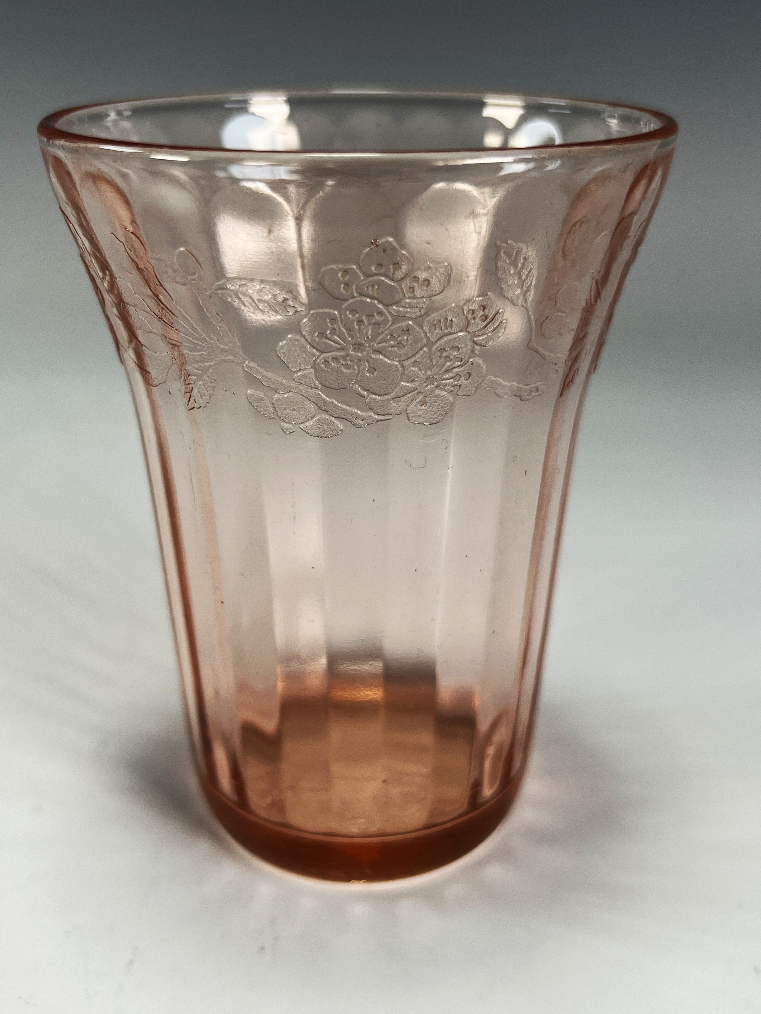 Vintage Pink Depression Glass Tumblers  image 2