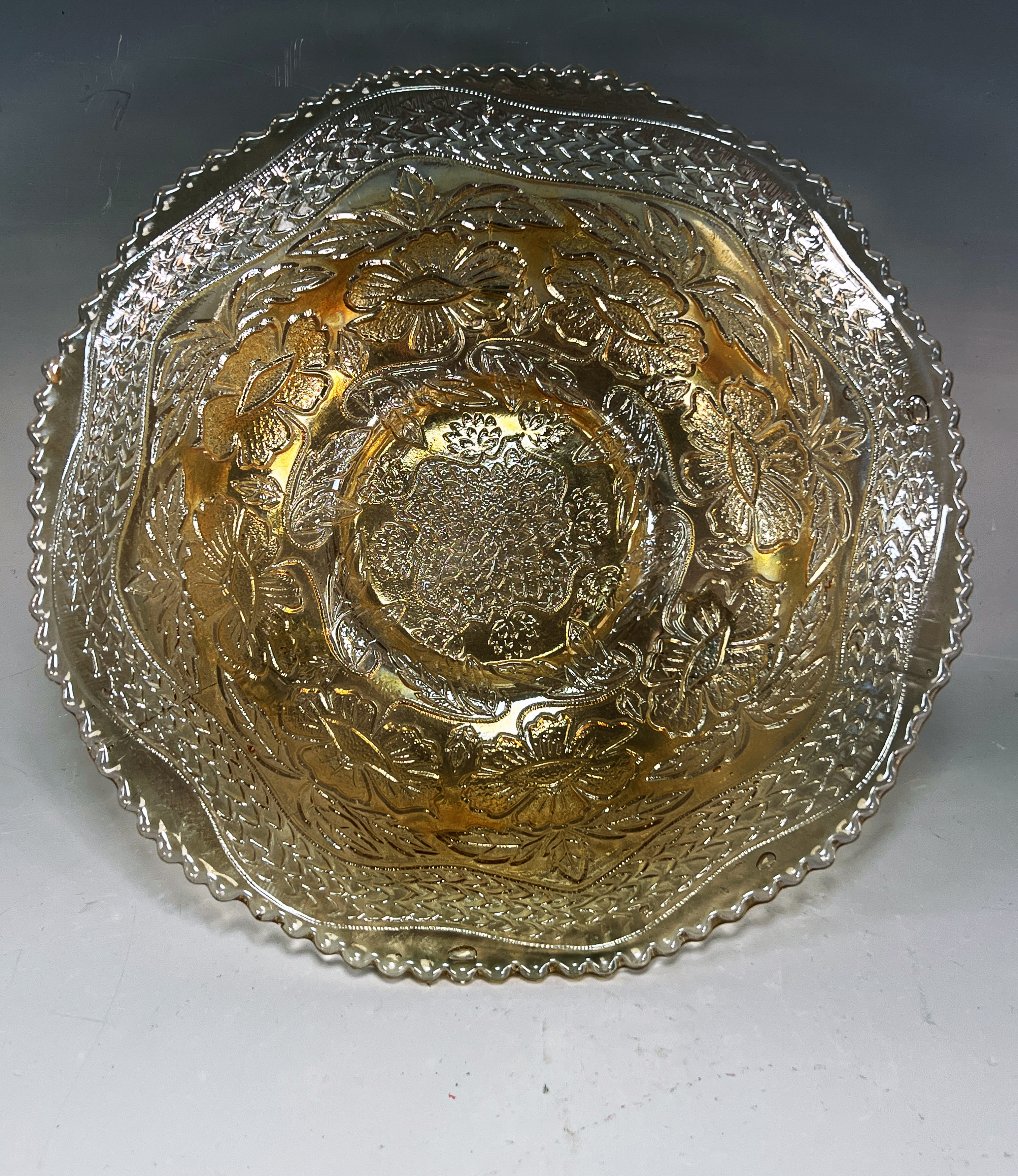 Collection Of Orange Marigold Carnival Glass image 3