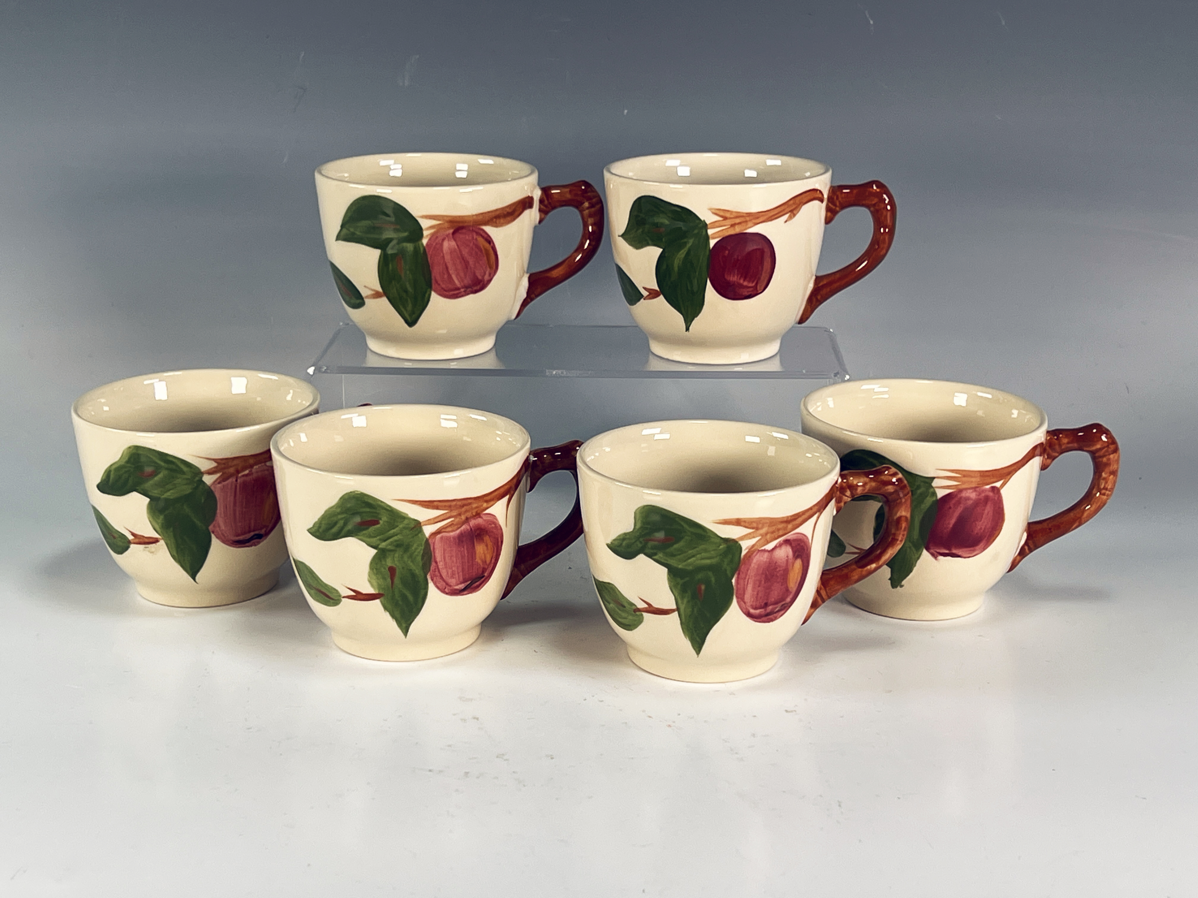 Gladding Mcbean Franciscan Apple Teacups Set Of 6 image 1