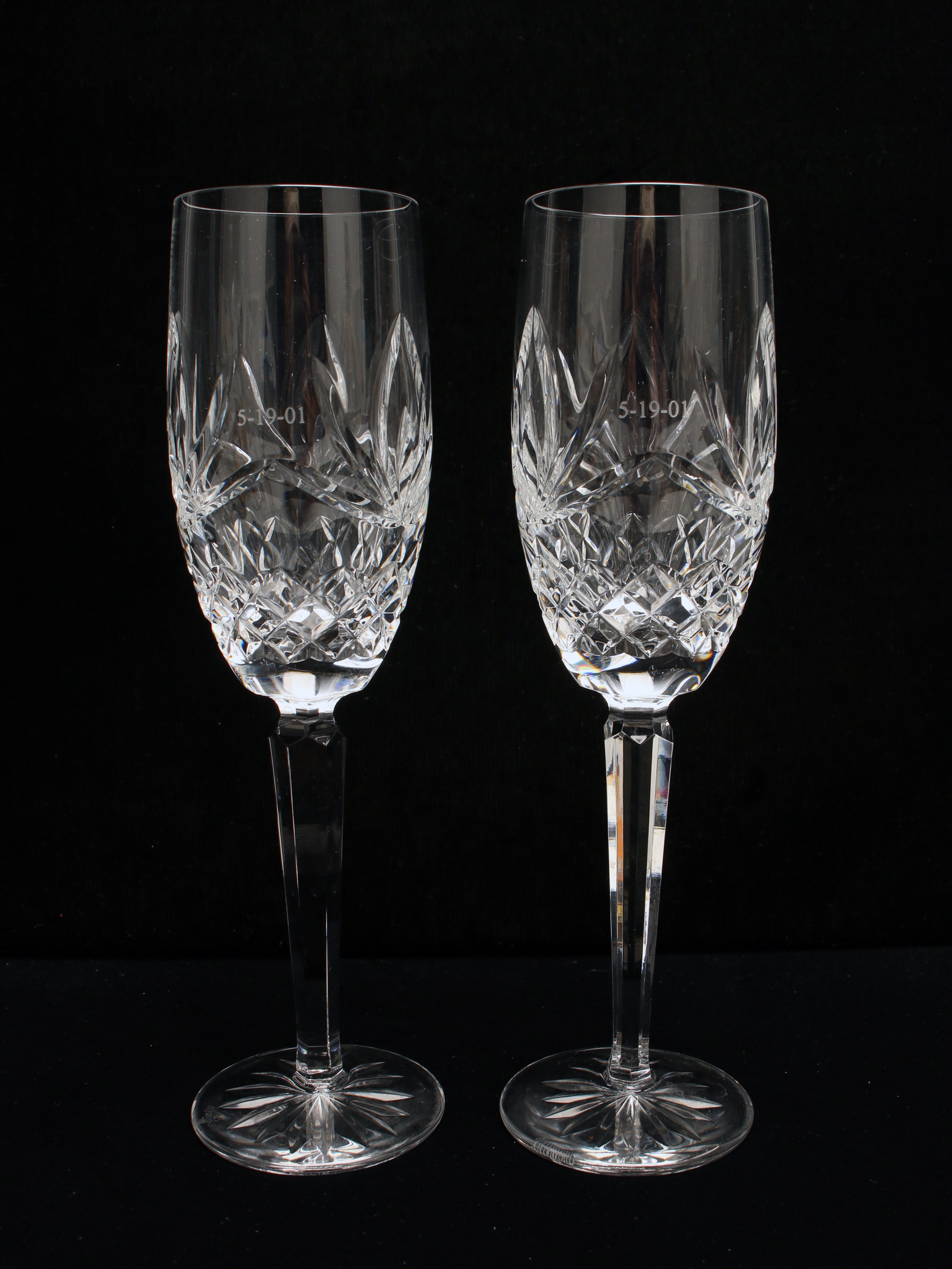 Waterford Crystal Millennium Toasting Flutes In Box image 2