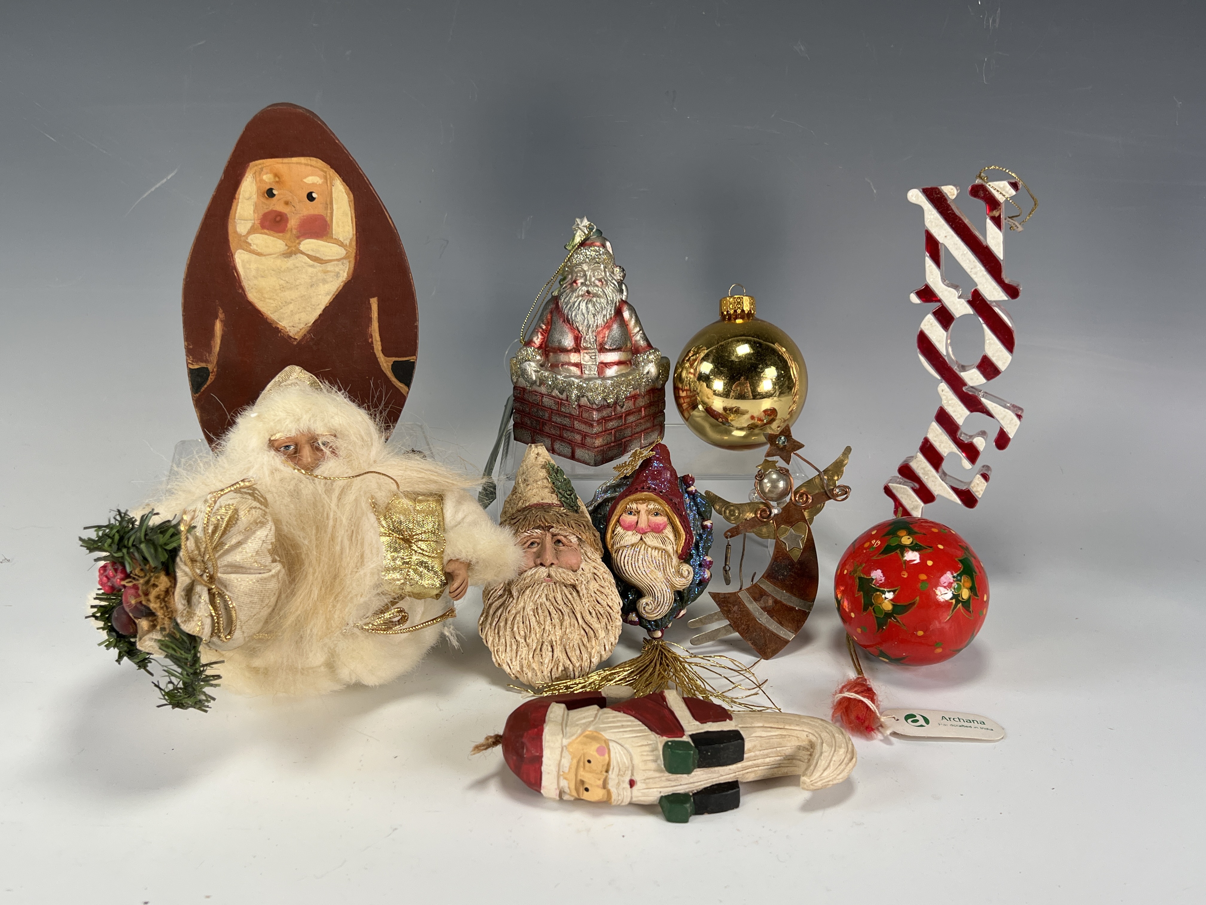 Collection Of Christmas Ornaments Bethany Lowe Vintage Style Santa  image 1
