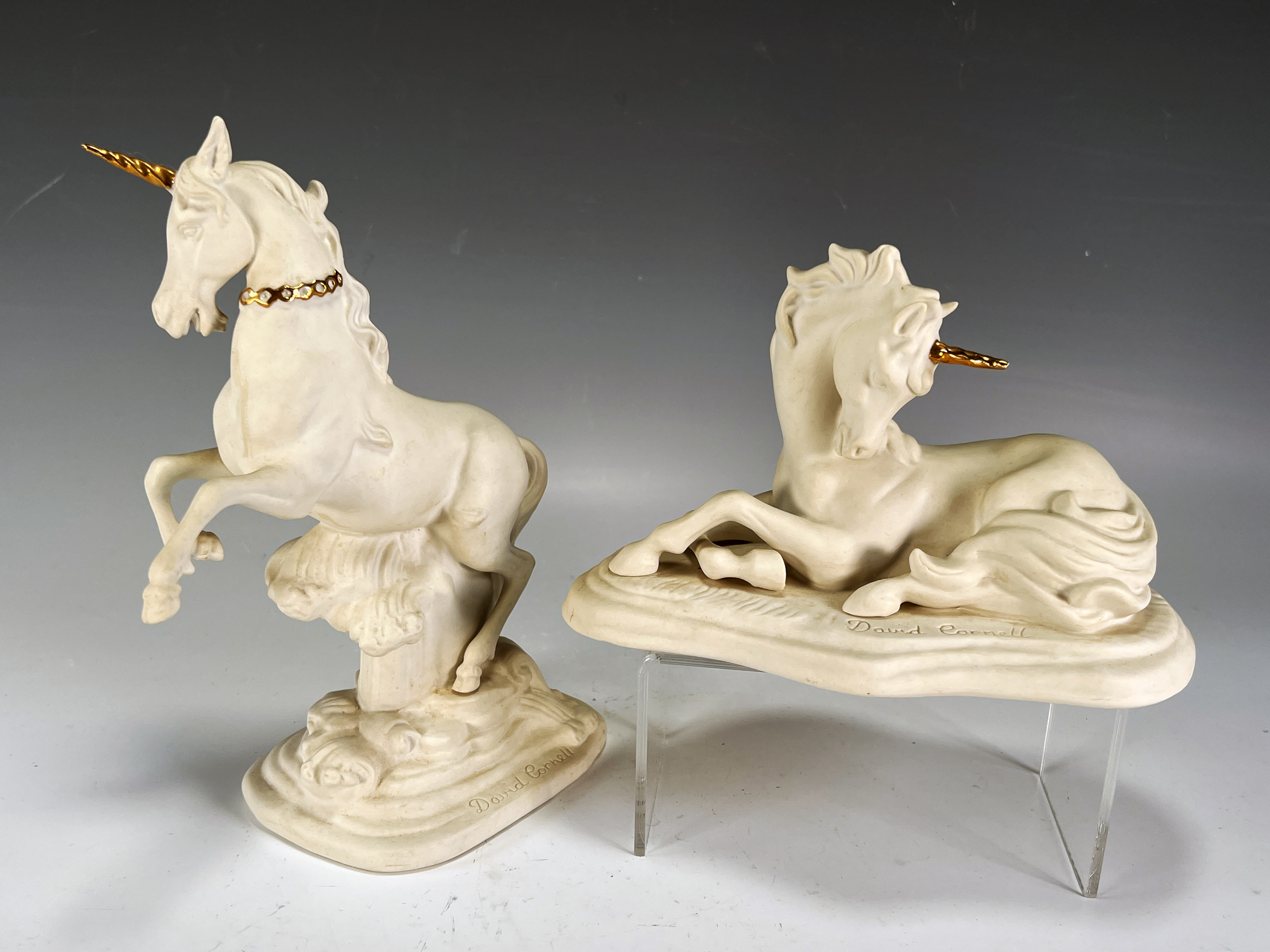 Bisque Porcelain Unicorns By David Cornell image 1