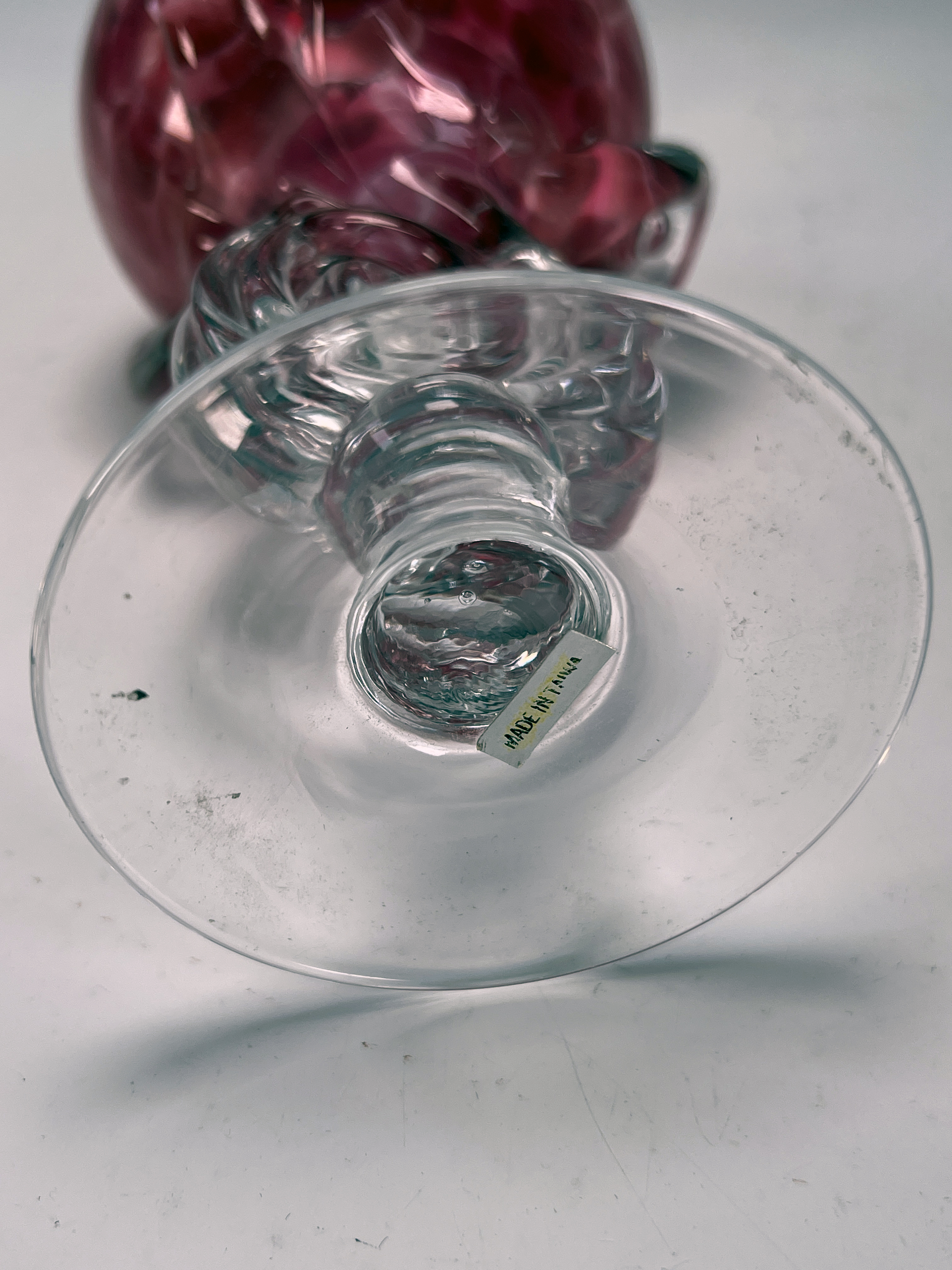 Art Glass Rose & Hummingbird Perfume Bottle image 4